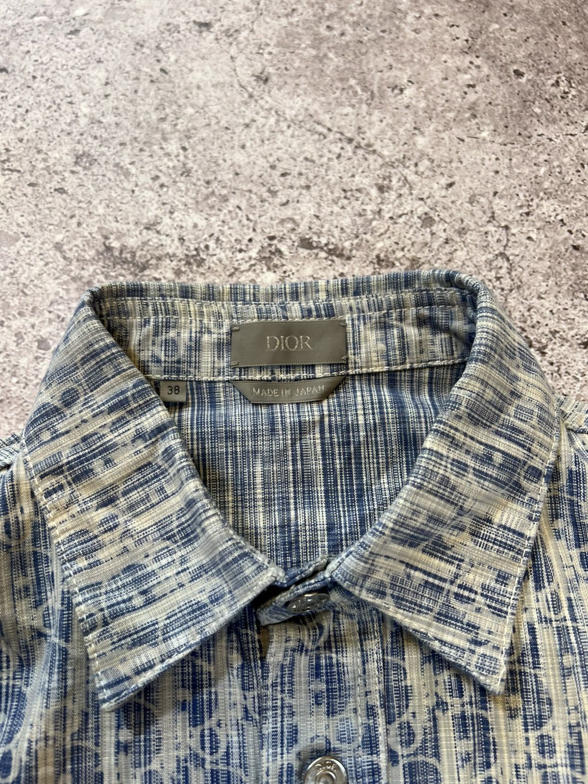 Dior Dior oblique monogram denim Mens Button Up Shirt Overshirt Size US M / EU 48-50 / 2 - 11 Thumbnail