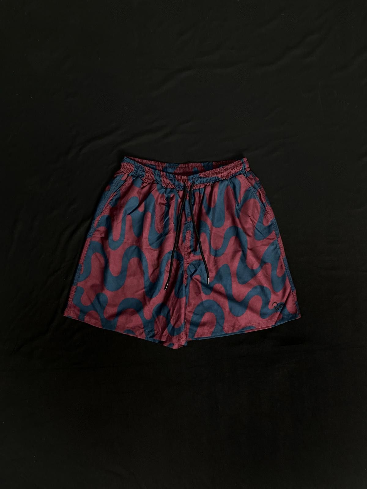Parra Deadstock By Parra Splashed Swim Shorts Burgundy Large Size US 32 / EU 48 - 1 Thumbnail