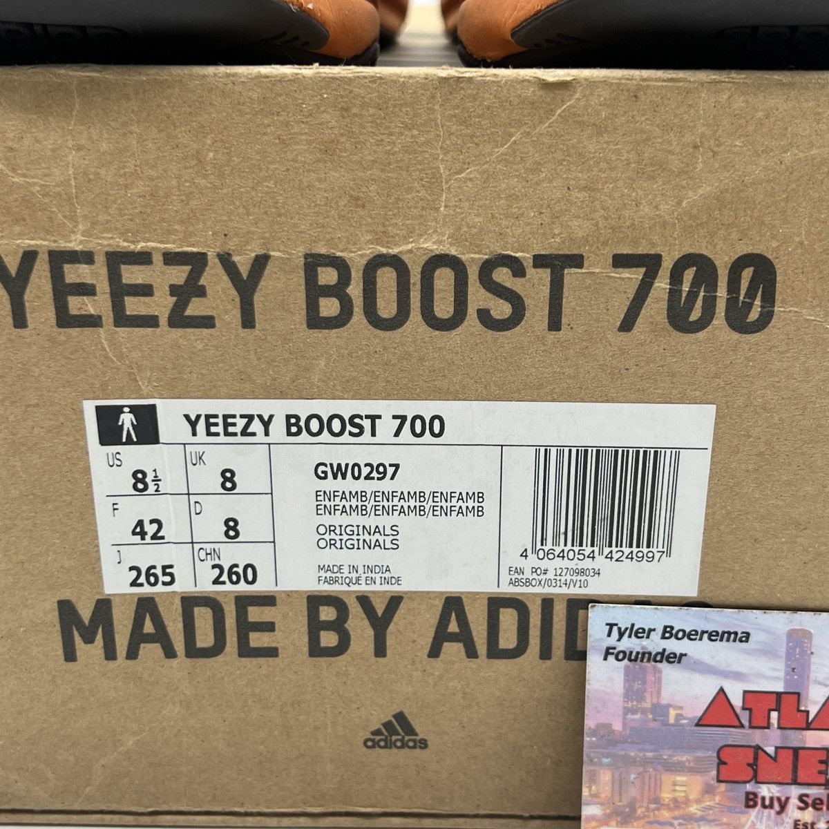 Adidas Yeezy boost 700 Enflame Amber Size US 8.5 / EU 41-42 - 6 Thumbnail