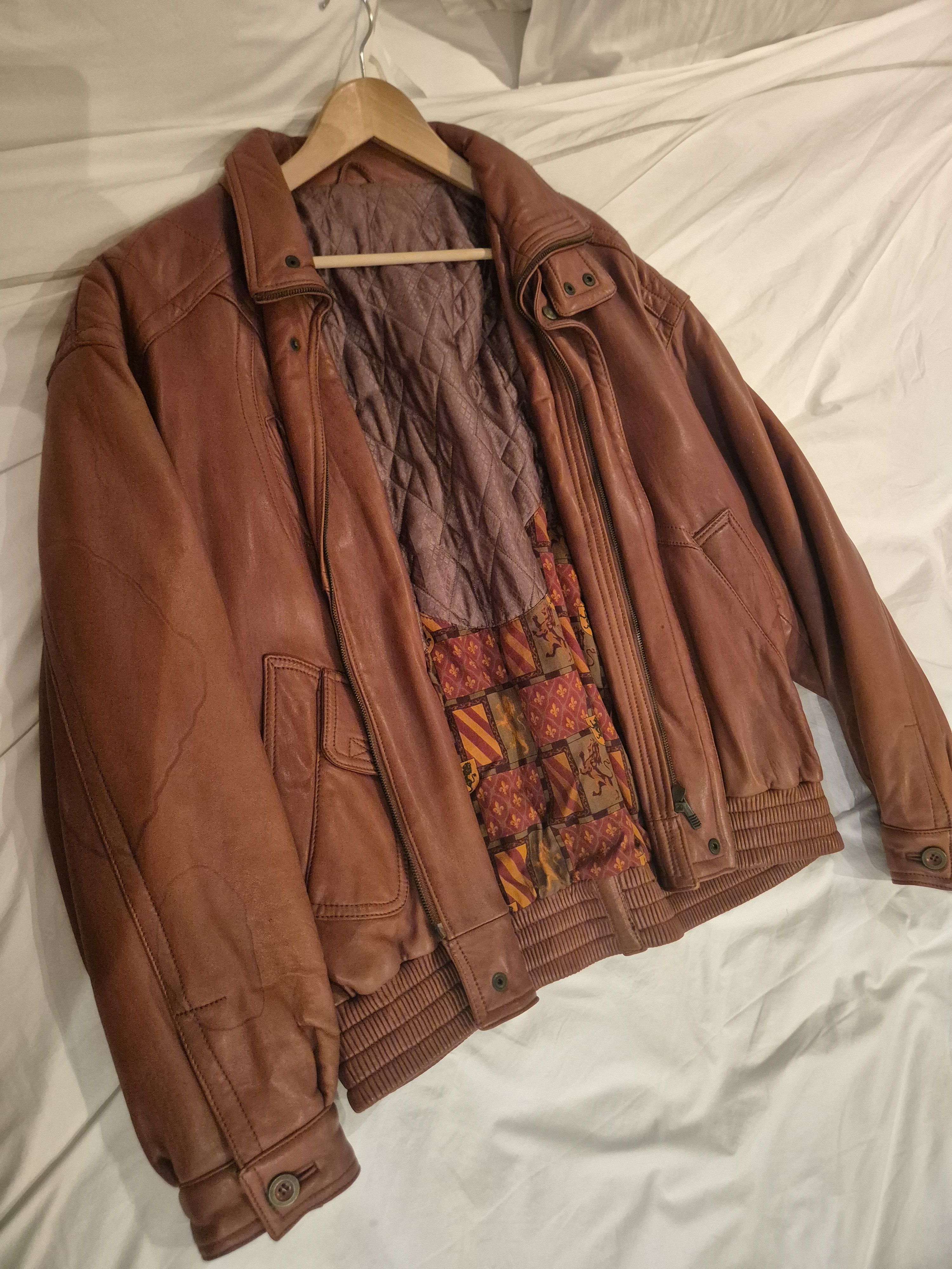 Harrods **SOLD** Fortnum & Mason Vintage Italian Leather Bomber Size US M / EU 48-50 / 2 - 1 Thumbnail