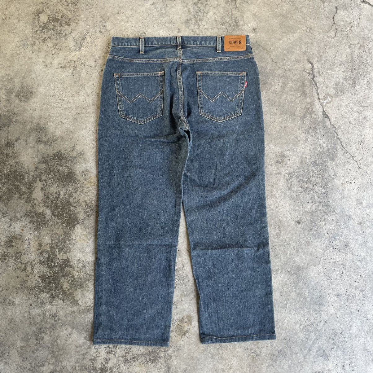Edwin 🔥Vintage Edwin 404 Japan Made Ripped Dark Blue Denim Jeans Size US 38 / EU 54 - 4 Thumbnail