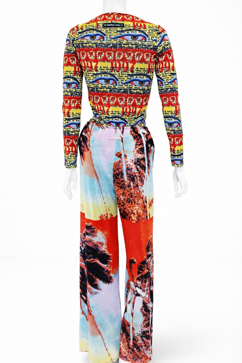 Jean Paul Gaultier Jean Paul Gaultier Palm Tree Sheer Mesh Man Trousers Pants Size US 30 / EU 46 - 4 Thumbnail