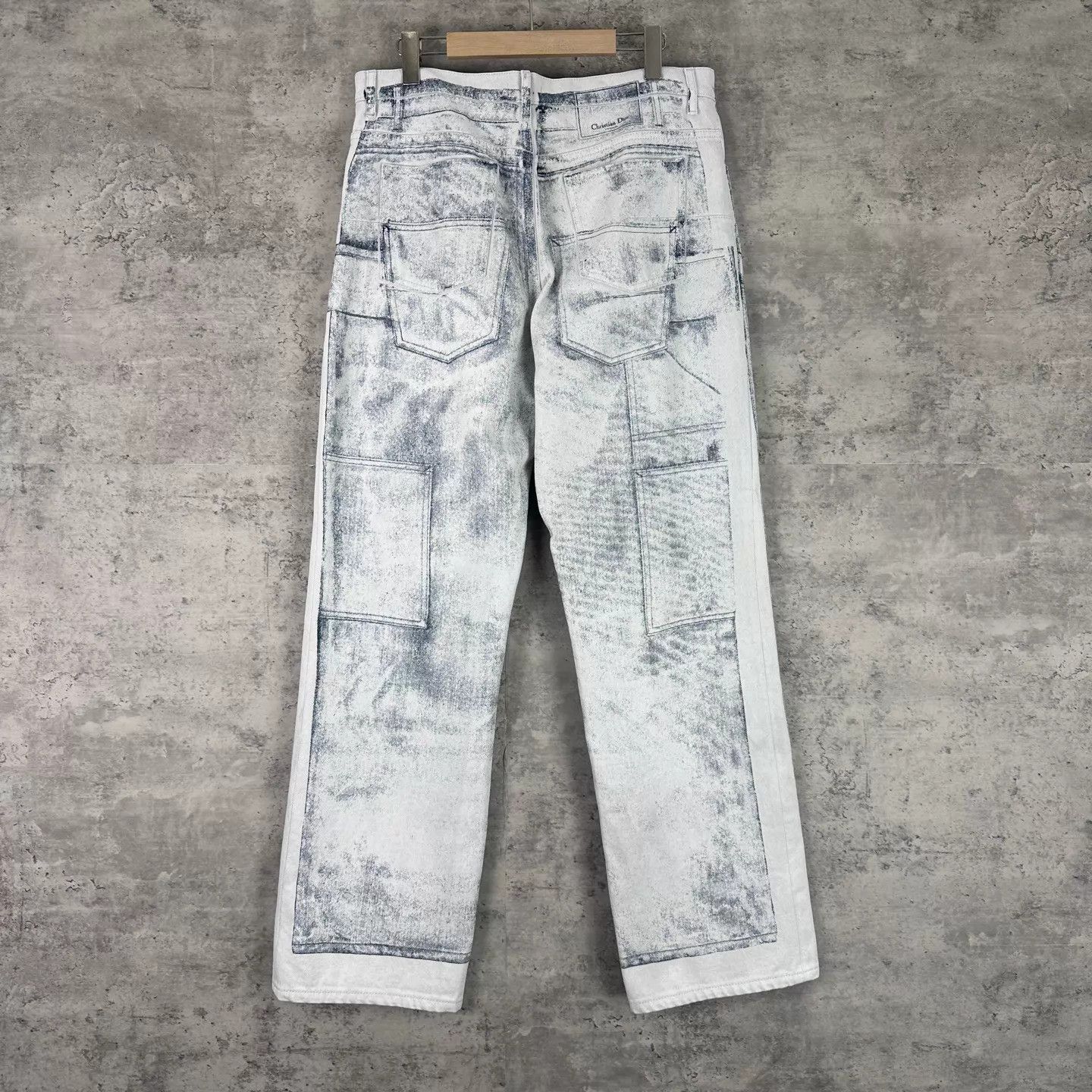 Dior Dior Workwear Printed 5-Pocket Flared Jeans 33 Size US 33 - 2 Thumbnail