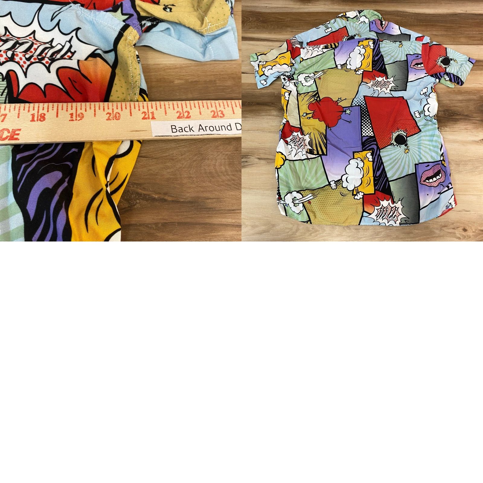 Zara ZARA Shirt Mens Large Short Sleeve Button Up Relaxed Fit Comic Pop Art Print Size US L / EU 52-54 / 3 - 8 Thumbnail