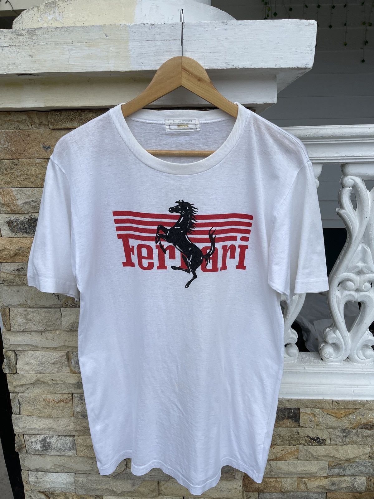 Ferrari × Formula 1 × Vintage Last Drop🔥Vtg 70s/80s Ferarri F-1 World Grand Prix Team Tee Size US M / EU 48-50 / 2 - 1 Thumbnail