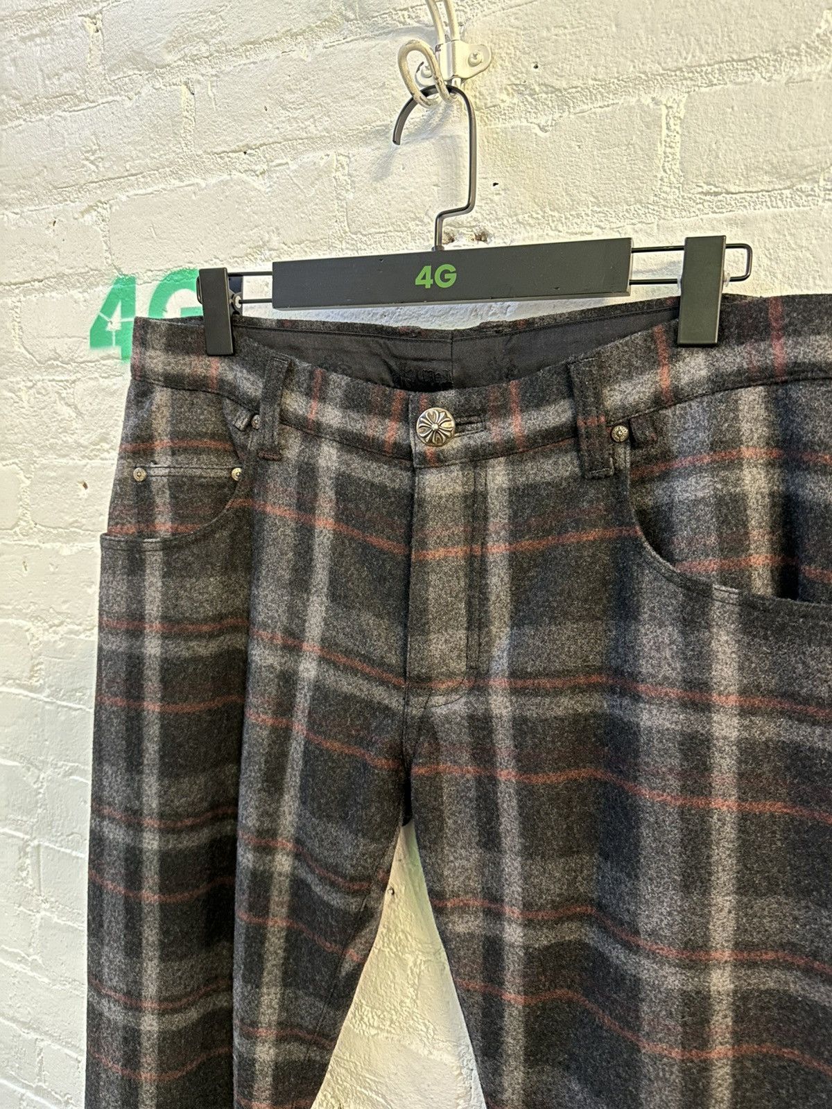 Chrome Hearts CHROME HEARTS WOOL PATTERNED PANTS XXL Size US 38 / EU 54 - 2 Thumbnail