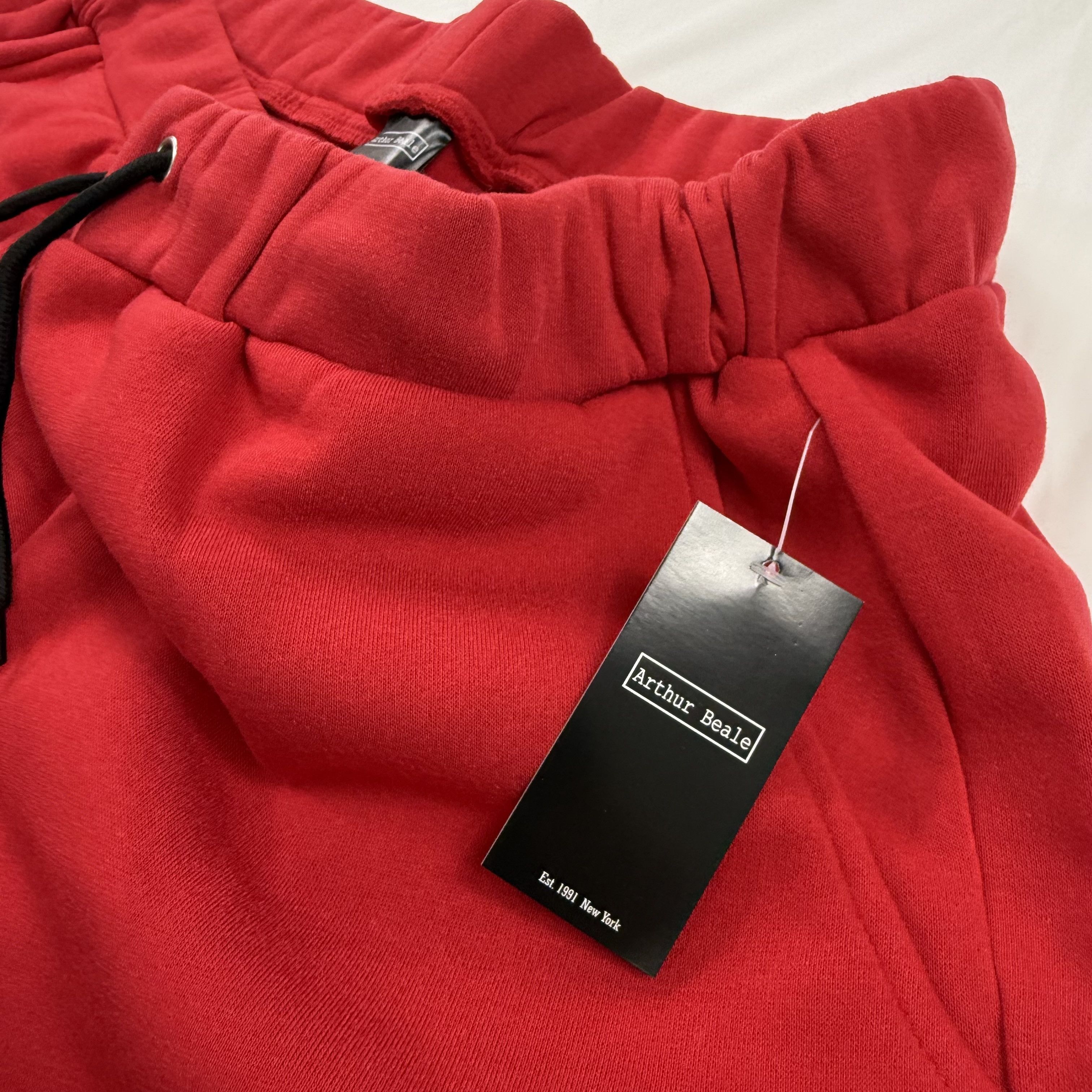Other Arthur Beale Mens Red Sweat Shorts Elastic Drawstring 2XL Size US 36 / EU 52 - 7 Thumbnail