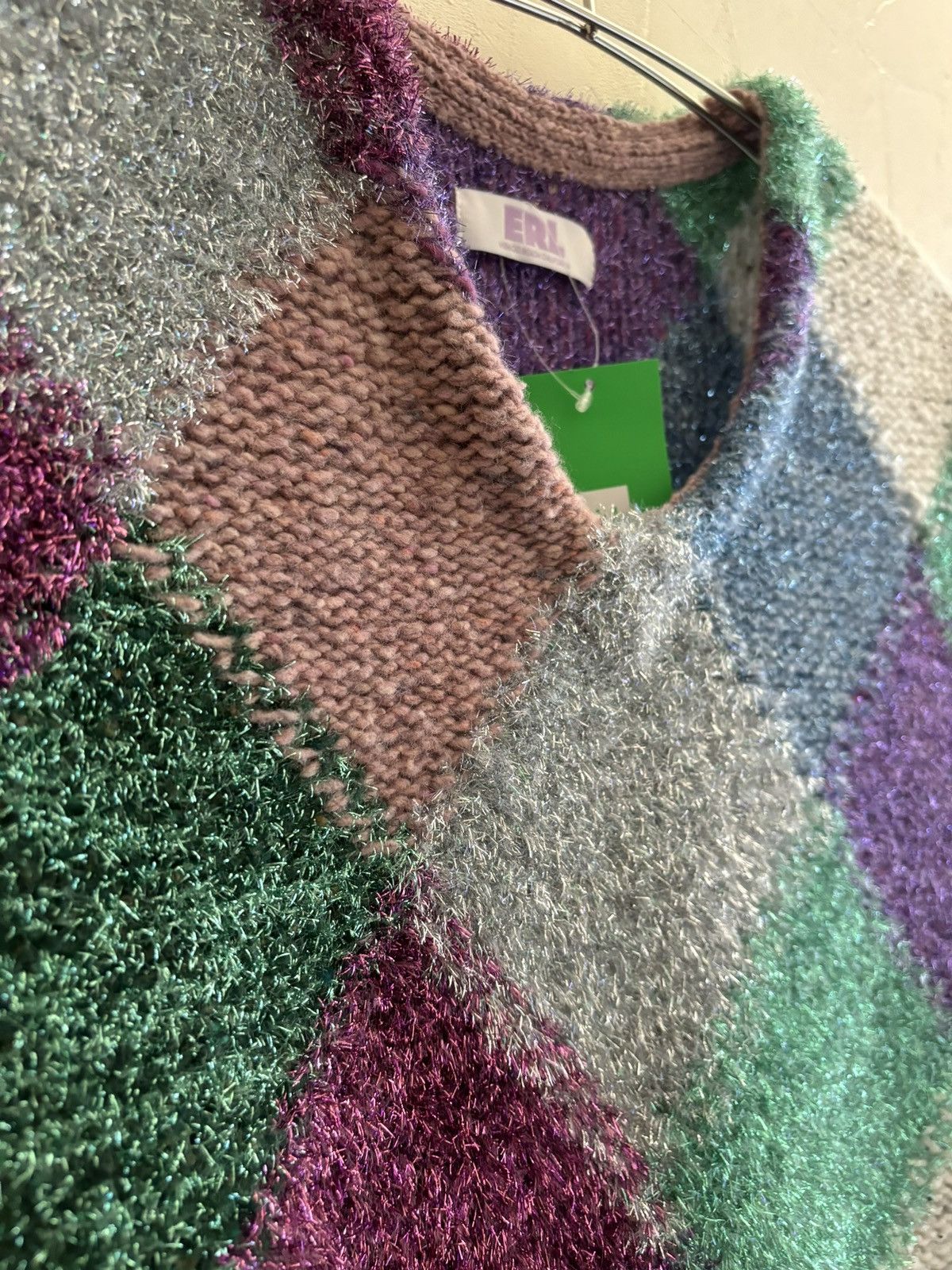Dior × ERL ERL Metallic Argyle Vest Size US M / EU 48-50 / 2 - 3 Thumbnail