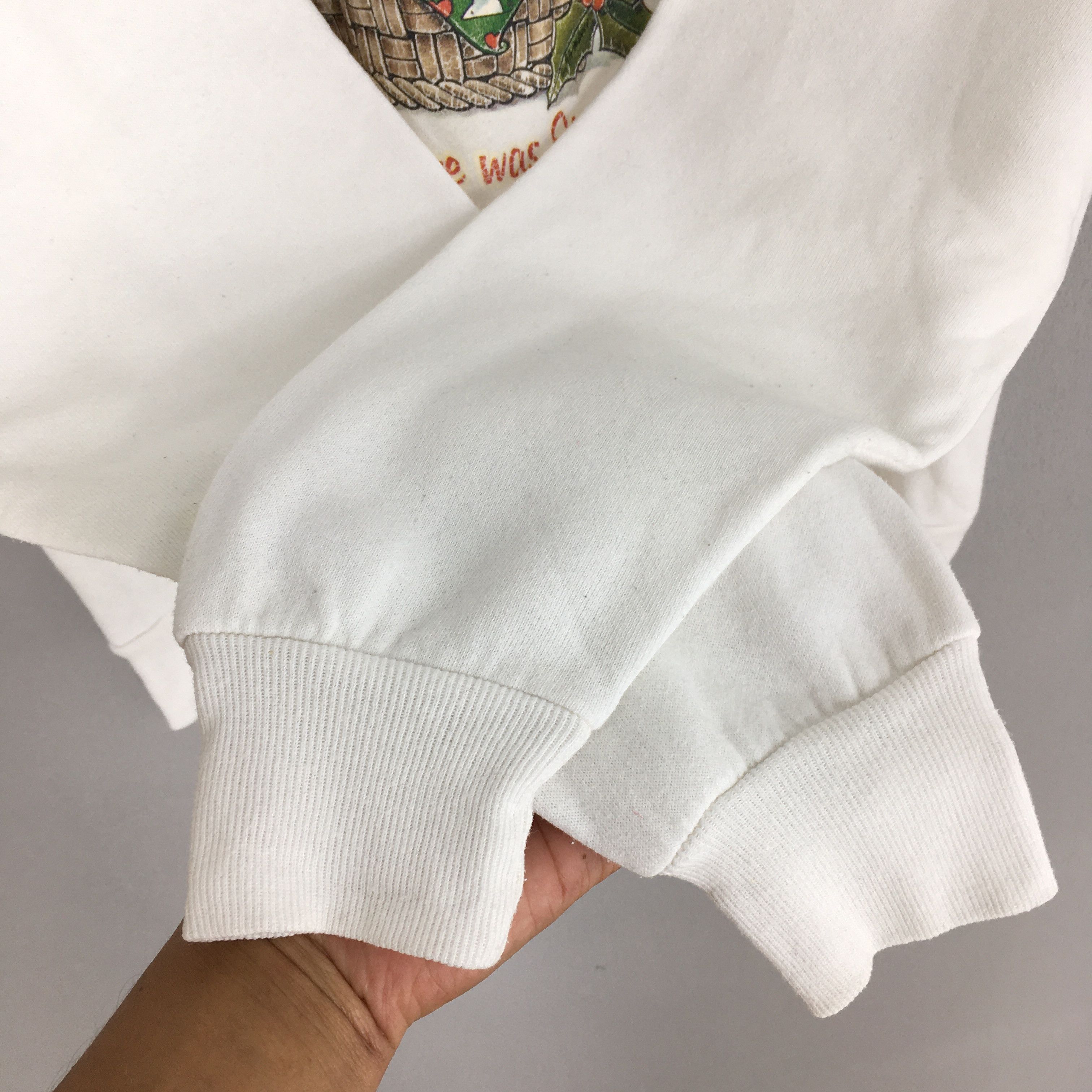 Habitat Vintage 90s Cat Lover Kitten Cute White Sweatshirt Large Size US L / EU 52-54 / 3 - 3 Thumbnail