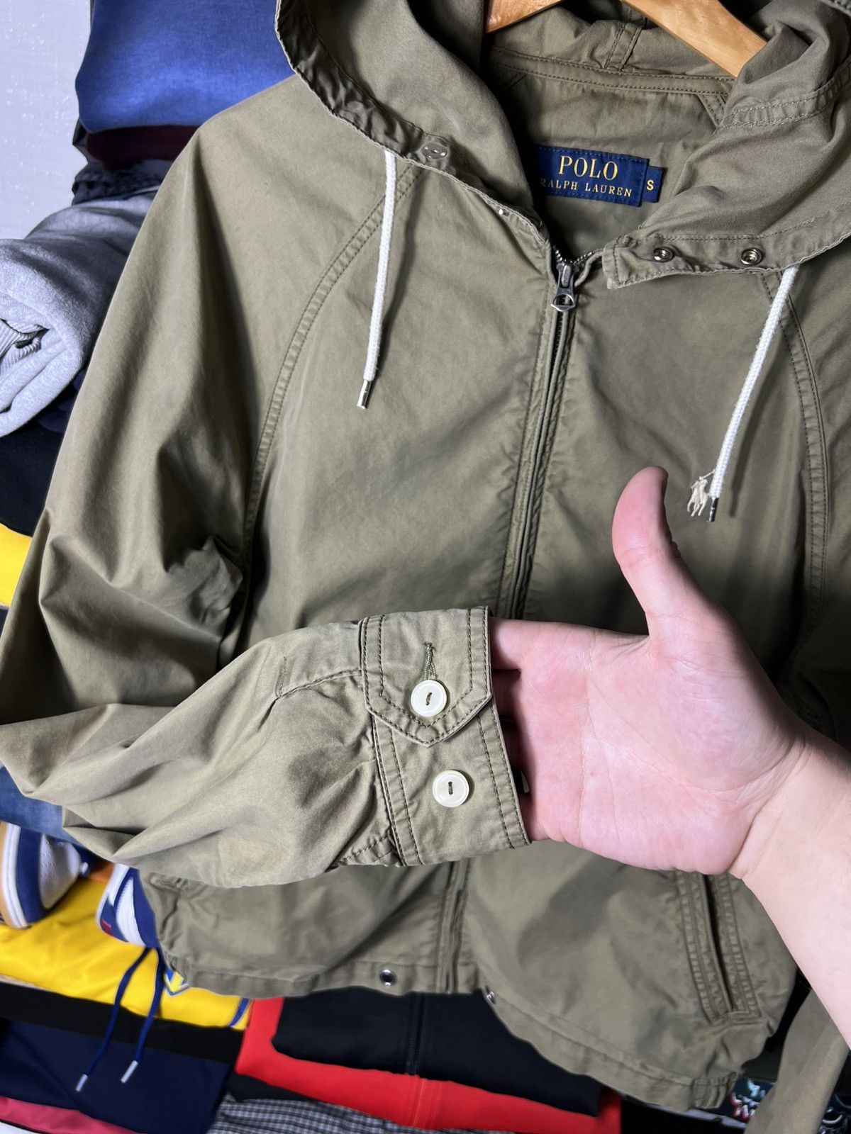 Polo Ralph Lauren 🧥 Polo Ralph Lauren Lightweight Hooded Jacket Olive Green Size US S / EU 44-46 / 1 - 14 Thumbnail