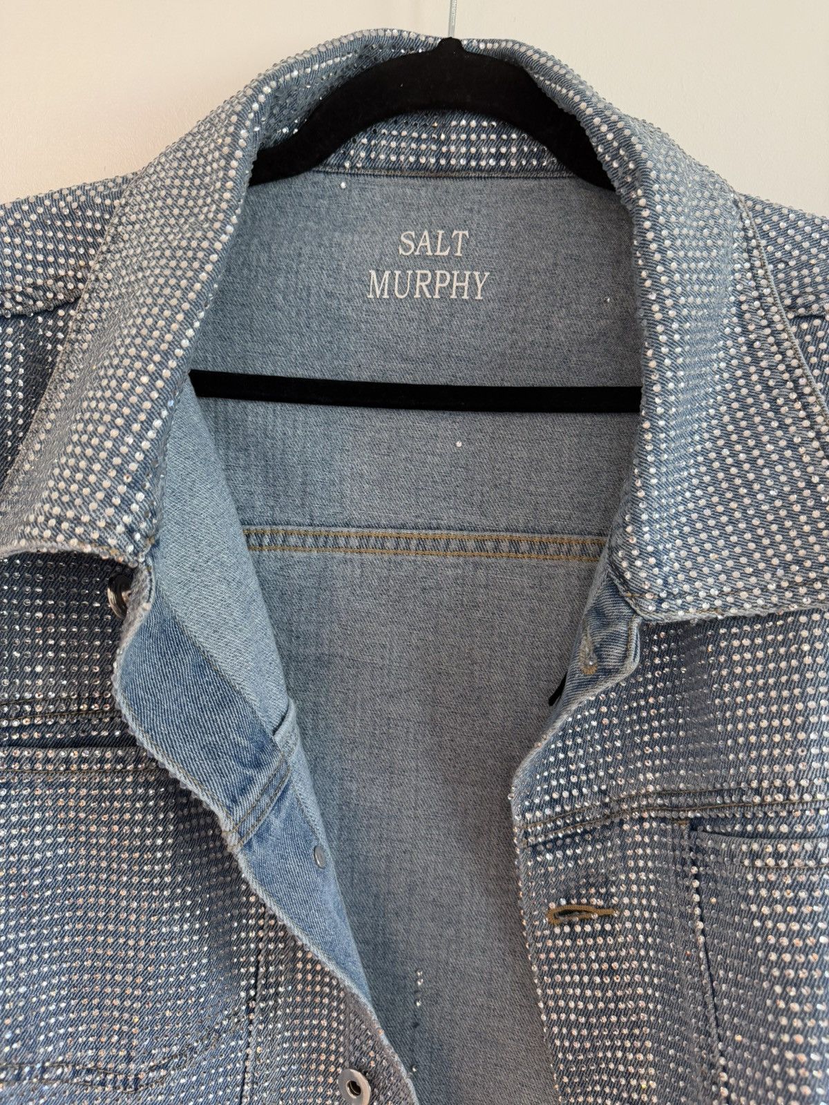 Other Salt Murphy Rhinestone Denim Jacket Size L Size US L / EU 52-54 / 3 - 3 Thumbnail