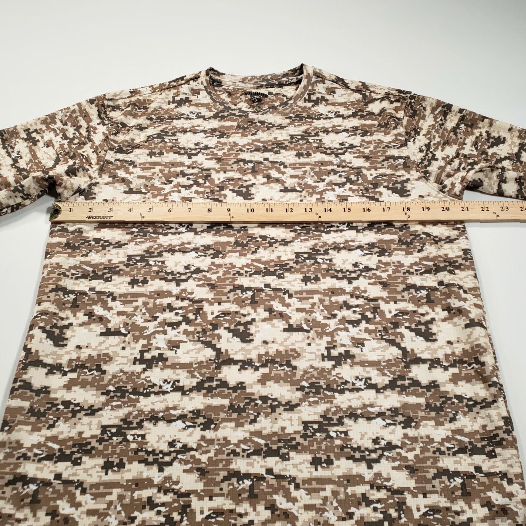Vintage Reel Legends Mens T-Shirt Camouflage Crew Neck Short Sleeves Brown S Shirt Mens Camouflage Tee Size US S / EU 44-46 / 1 - 6 Thumbnail