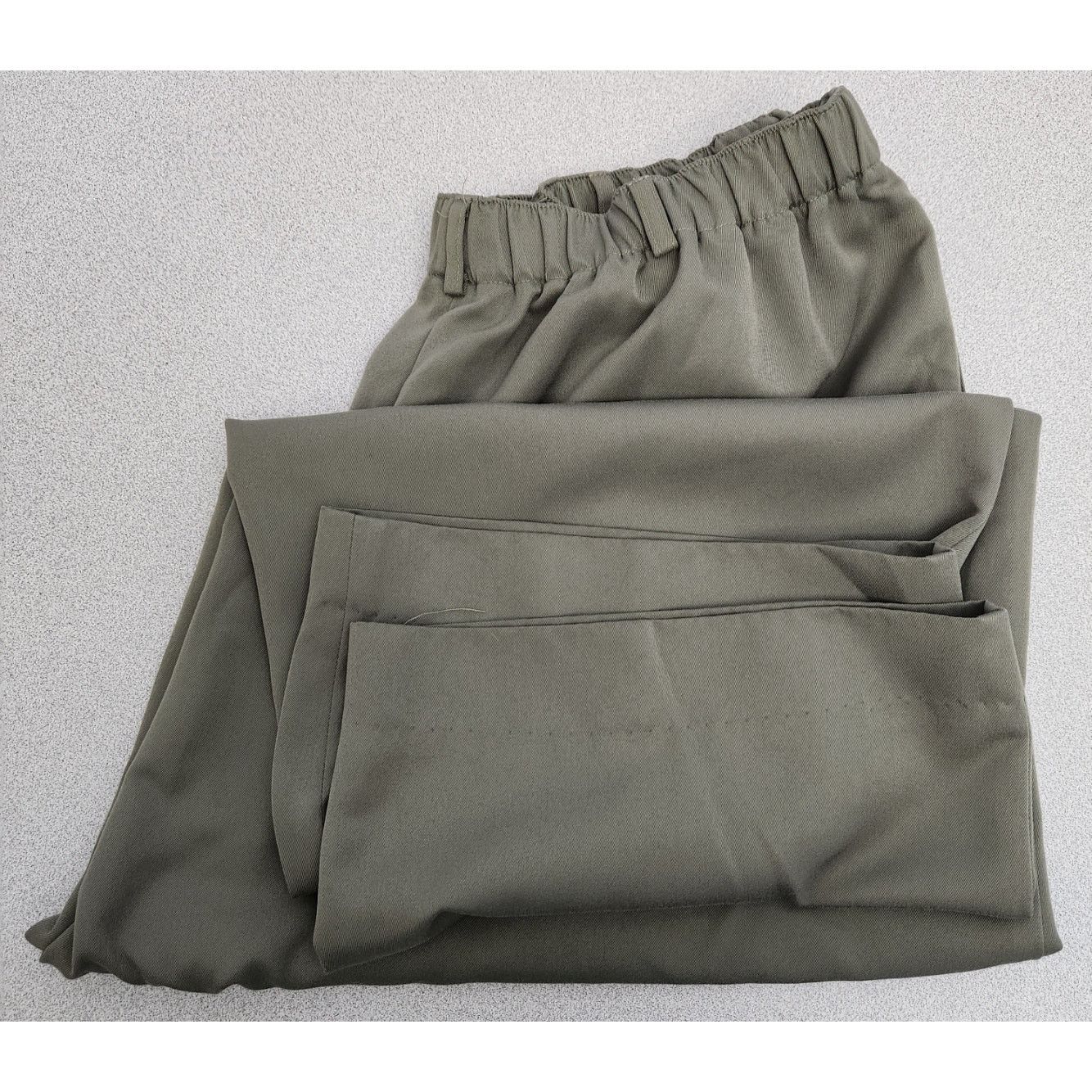 Other Leslie Fay Haberdashery Olive Green Pull On Dress Pants 14 Size 36" / US 14 / IT 50 - 6 Thumbnail