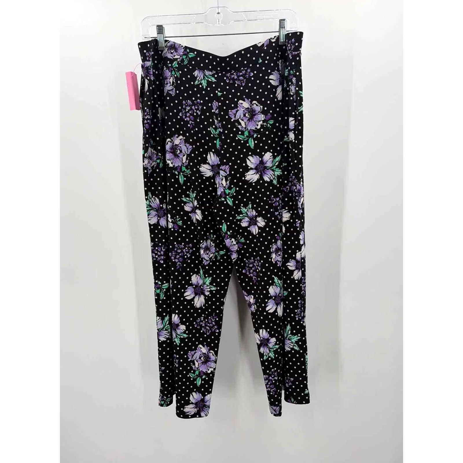 Vintage Susan Graver Black Pull On Pants Large Size 36" / US 14 / IT 50 - 3 Thumbnail