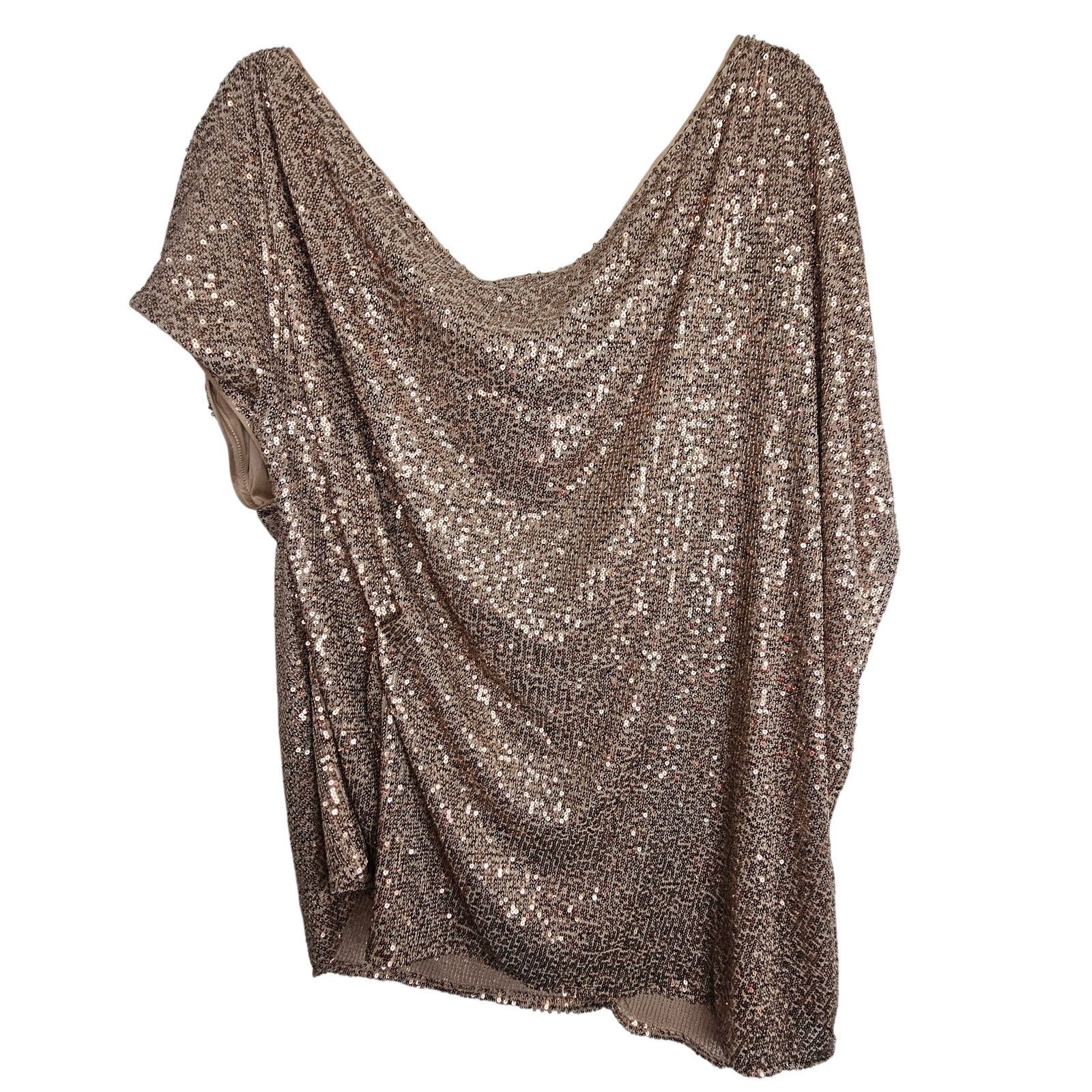 Torrid Torrid Womens Gold Sequin Off The Shoulder Top Plus Size 3X Size 3XL / US 20-22 - 10 Thumbnail