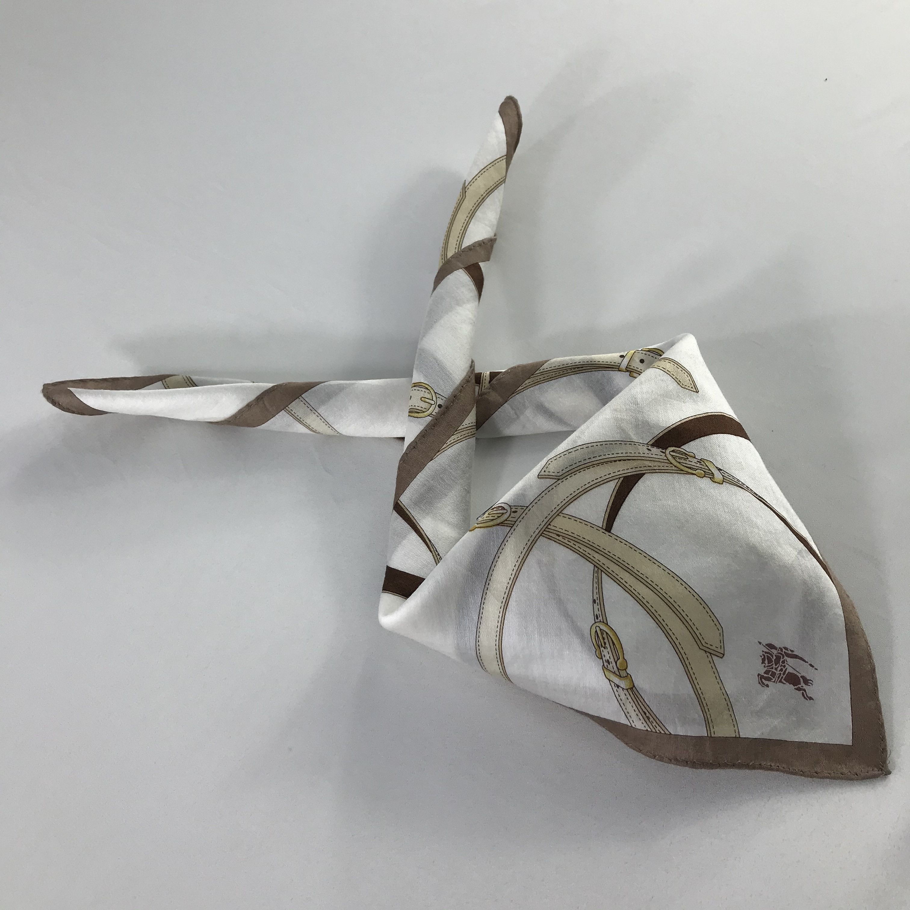 Burberry × Vintage Burberry Bandana / Handkerchief / Neckerchief - S950 Size ONE SIZE - 4 Thumbnail