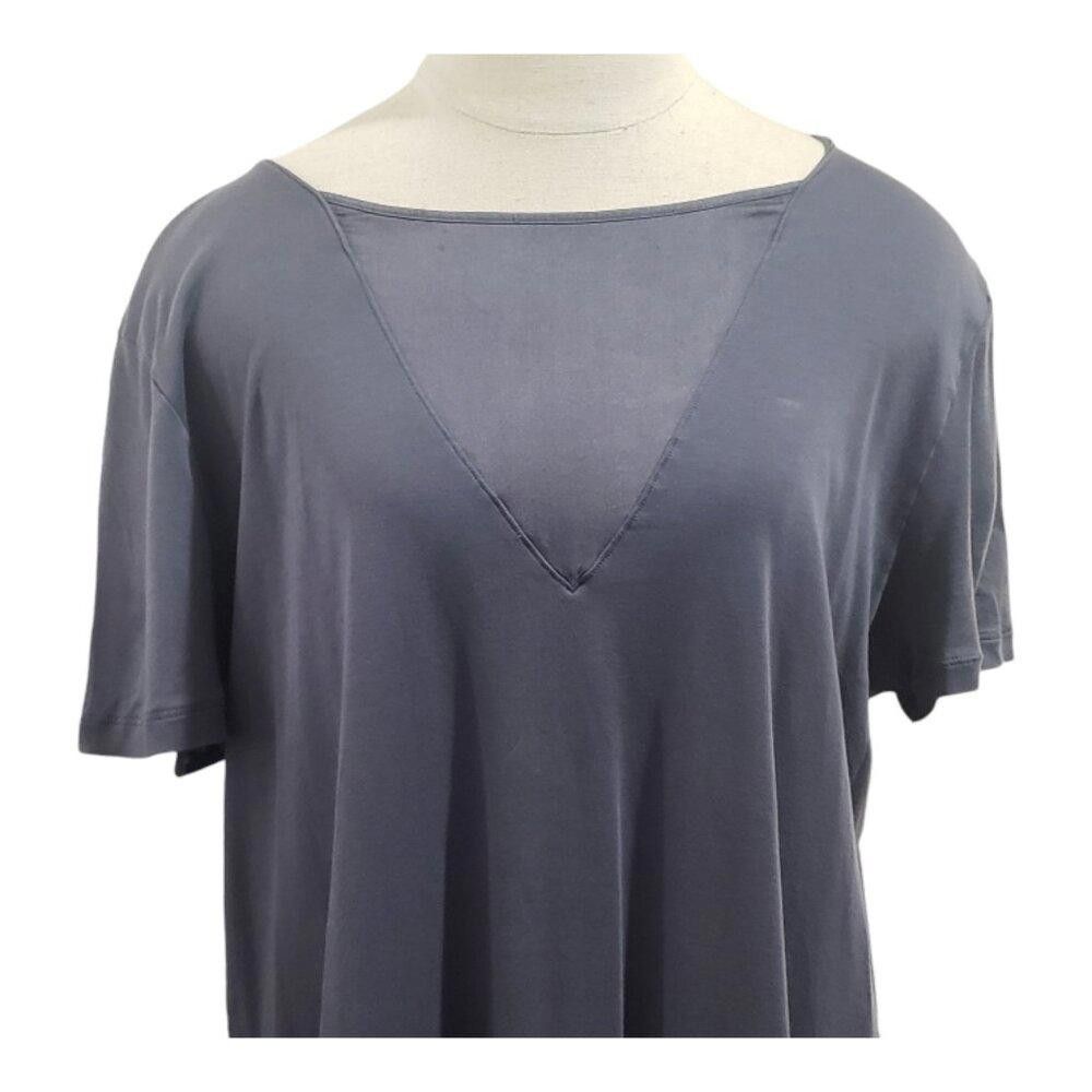 Hanro CT1817 Hanro Dark Grey Short Sleeve Tunic L Size L / US 10 / IT 46 - 2 Thumbnail
