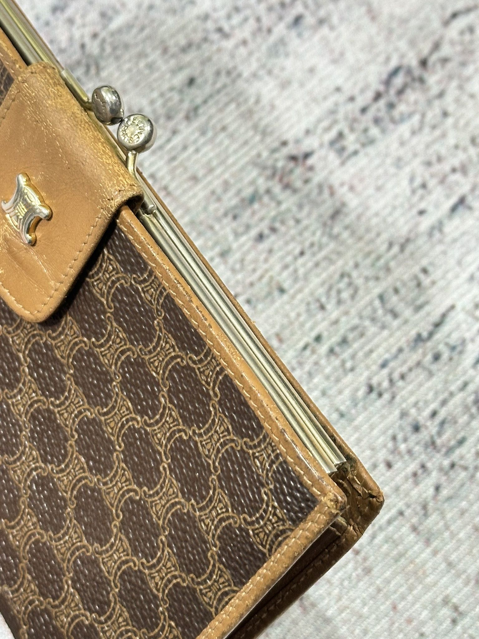 Celine Celine Long Wallet Macadam Brown Logo Monogram Vintage Purse Size ONE SIZE - 9 Thumbnail