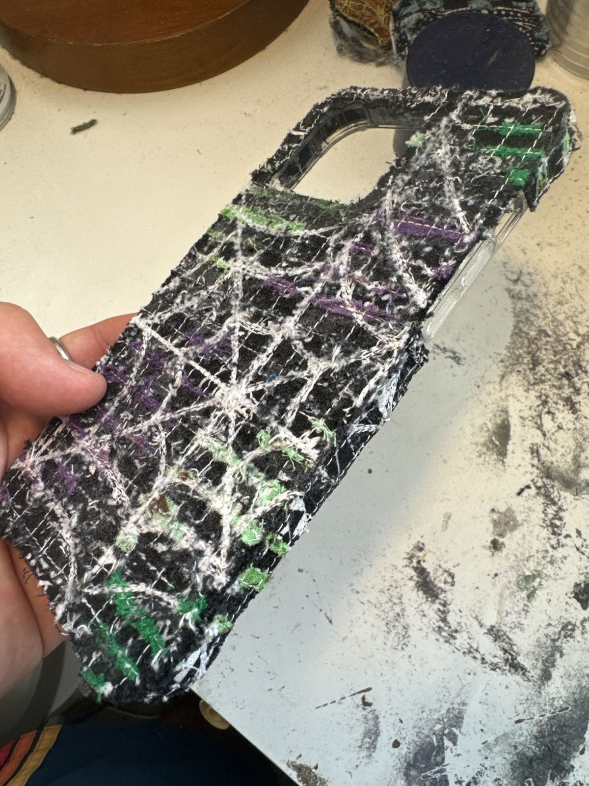 Japanese Brand Spiderweb Boro Iphone Case Size ONE SIZE - 4 Thumbnail