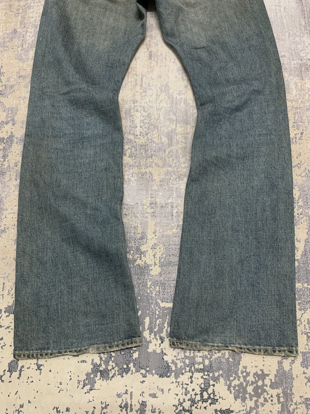 If Six Was Nine VTG JAPANESE UNIQLO MUD WASH STYLE FLARED JEANS Size US 32 / EU 48 - 10 Thumbnail