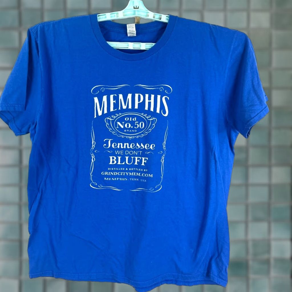 Anvil VINTAGE Memphis Old No. 50 T Shirt Mens XL Blue Anvil Logo Graphic Print Relaxed Fit Limited Edition Adventure Time 90s Mens Size US XL / EU 56 / 4 - 1 Thumbnail