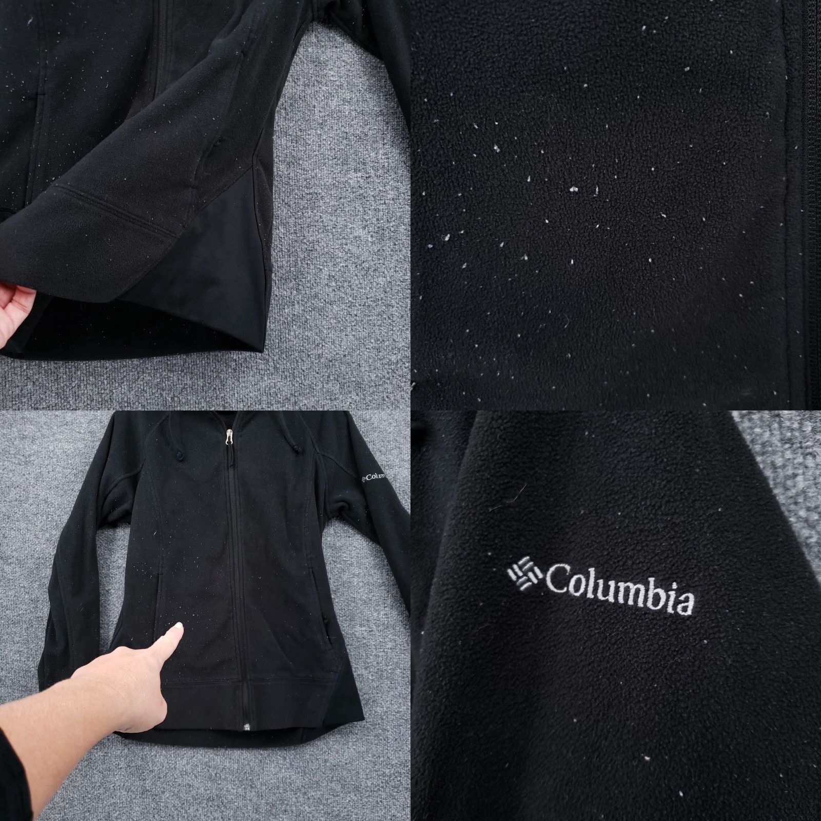 Vintage Columbia Jacket Womens M Medium Black Full Zip Hooded Fishing Winter Long Sleeve Jacket Women Black Full Zip Size M / US 6-8 / IT 42-44 - 8 Thumbnail