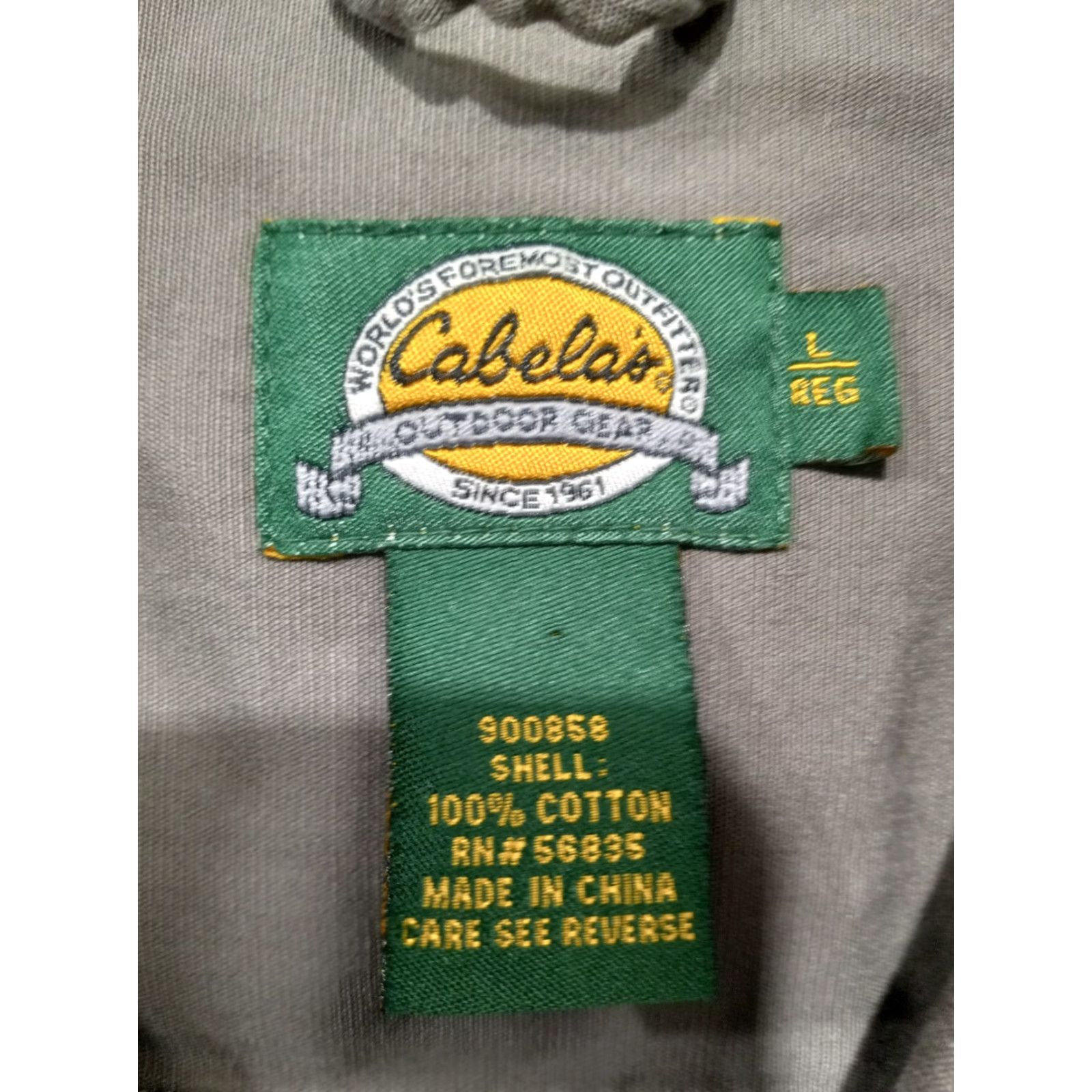 Vintage Cabela's Men Button Down Shirt Outdoor Active Casual Travel Workwear Cotton Gray L Regular Short Sleeve Size US L / EU 52-54 / 3 - 5 Thumbnail