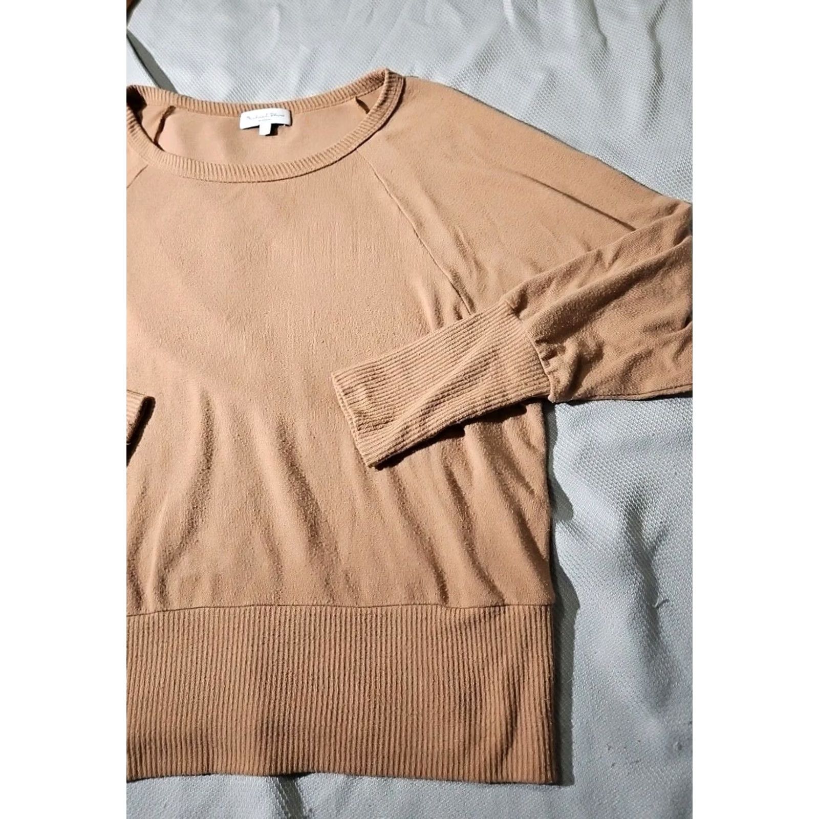 Michael Stars Michael Stars Tunic Sweater Womens Large Beige Terry Luxury Stretch Relaxed Size L / US 10 / IT 46 - 6 Thumbnail