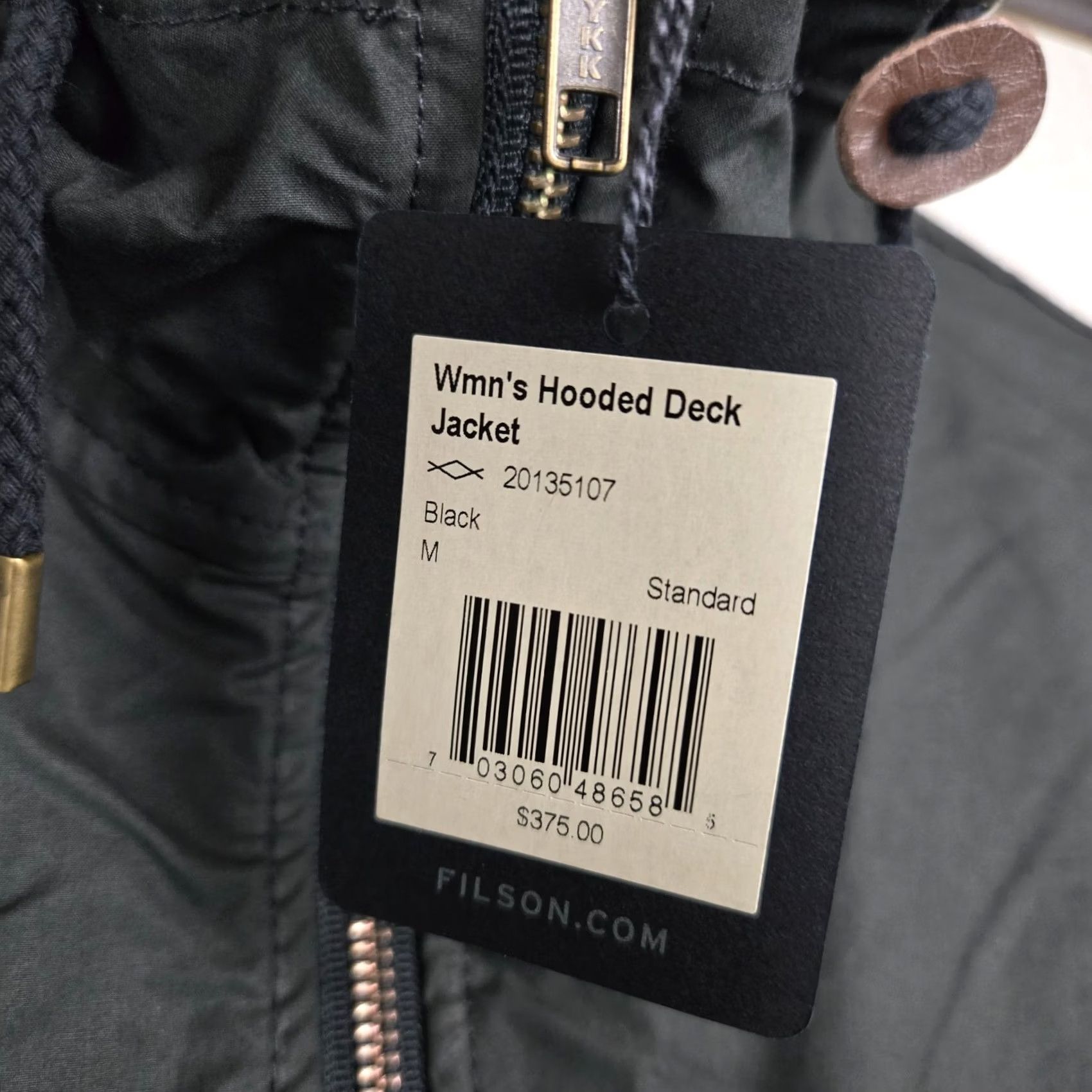Filson VINTAGE Filson Womens Deck Jacket Hooded Oilskin Waxed Black Medium USA Size M / US 6-8 / IT 42-44 - 6 Thumbnail