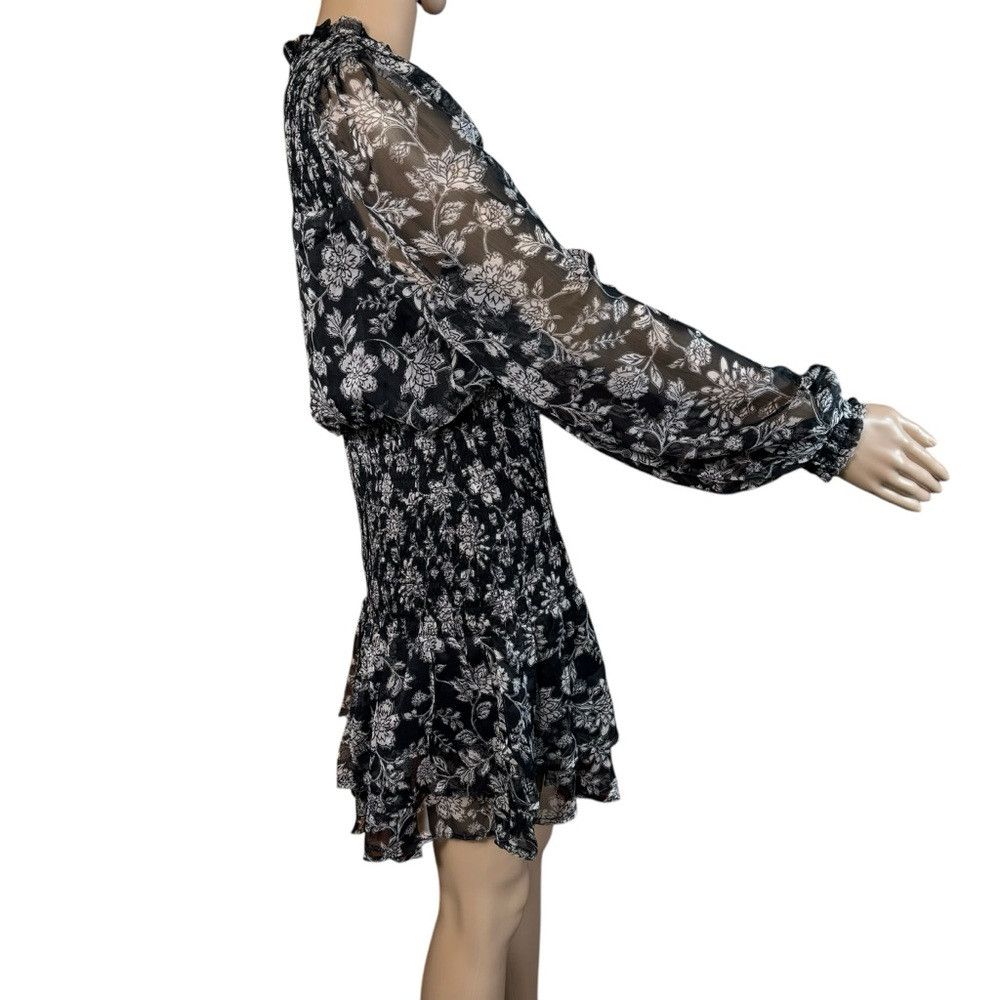 Other AQUA Floral Print Smocked Mini Dress Size L Size L / US 10 / IT 46 - 5 Thumbnail