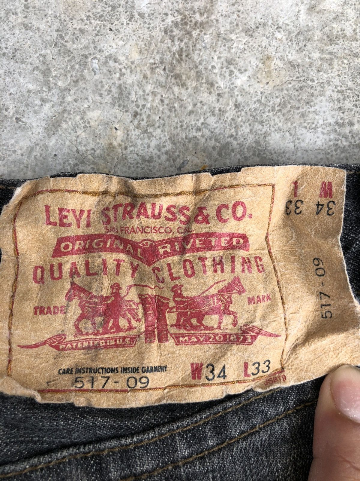 If Six Was Nine Y2k Levi’s 517 Flared Jeans Distressed Denim Size US 33 - 18 Thumbnail