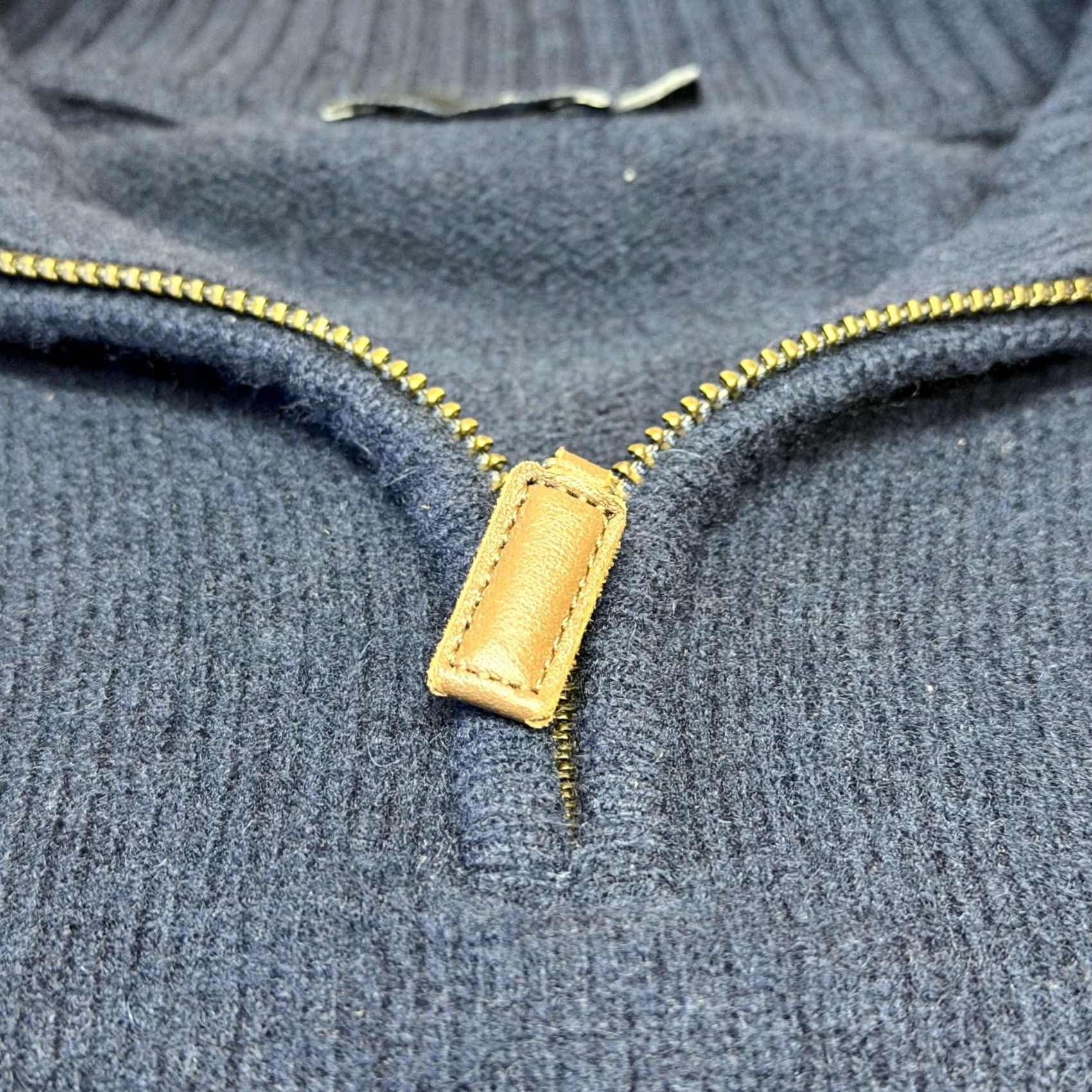 J.Crew VINTAGE J.CREW Sweater Mens XL Blue Lambswool Half Zip Mock Neck Pullover Warm Knit Size US XL / EU 56 / 4 - 6 Thumbnail