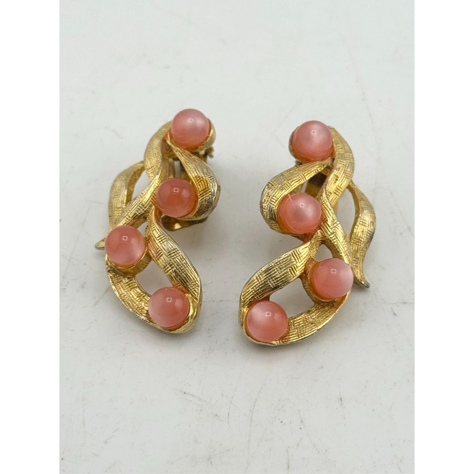 Vintage Vintage Judy Lee Pink Moonstone Earrings Size ONE SIZE - 2 Thumbnail