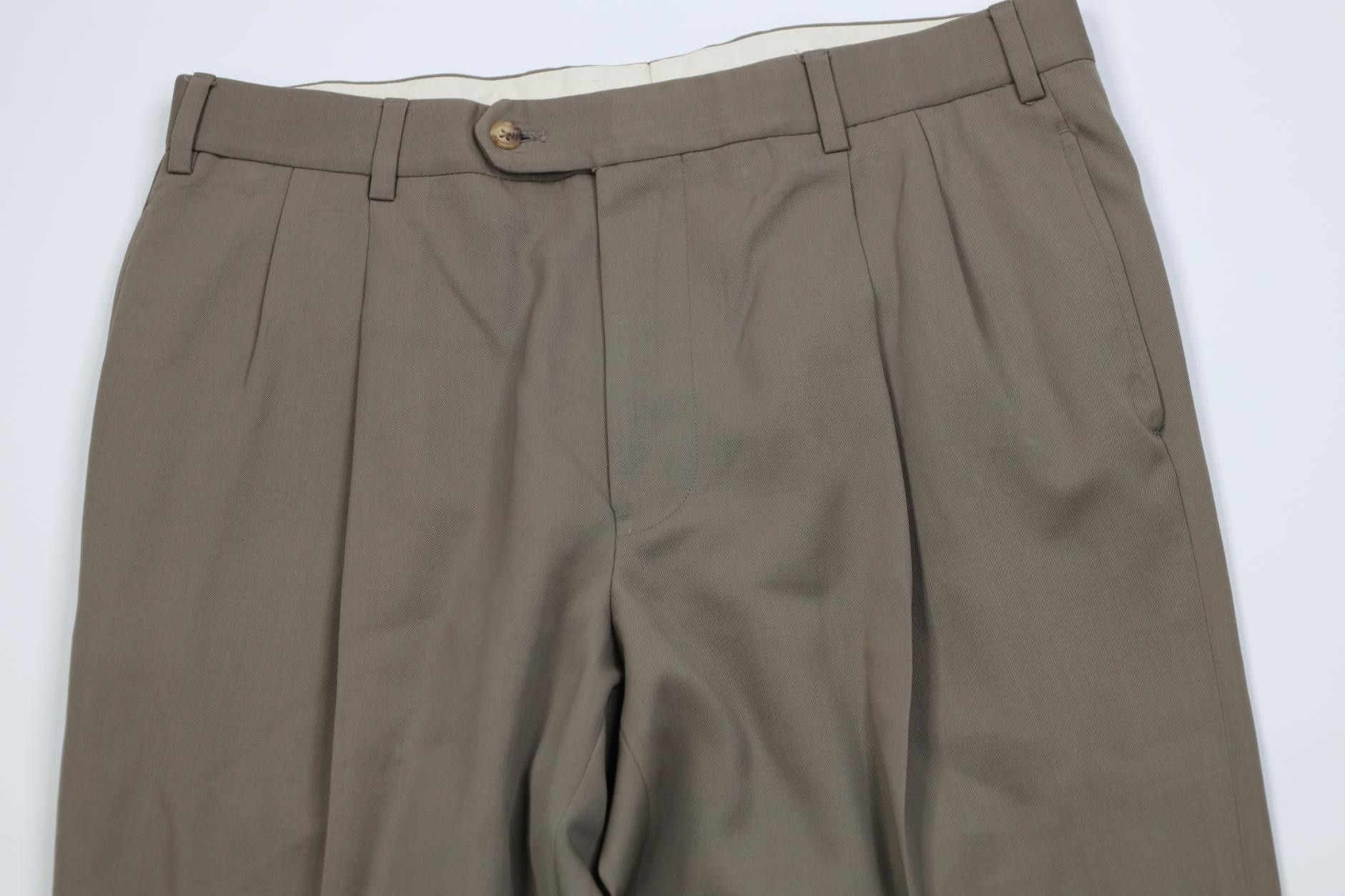 Brooks Brothers Vintage 90s Brooks Brothers Wide Leg Chino Pants Trousers Size US 34 / EU 50 - 2 Thumbnail
