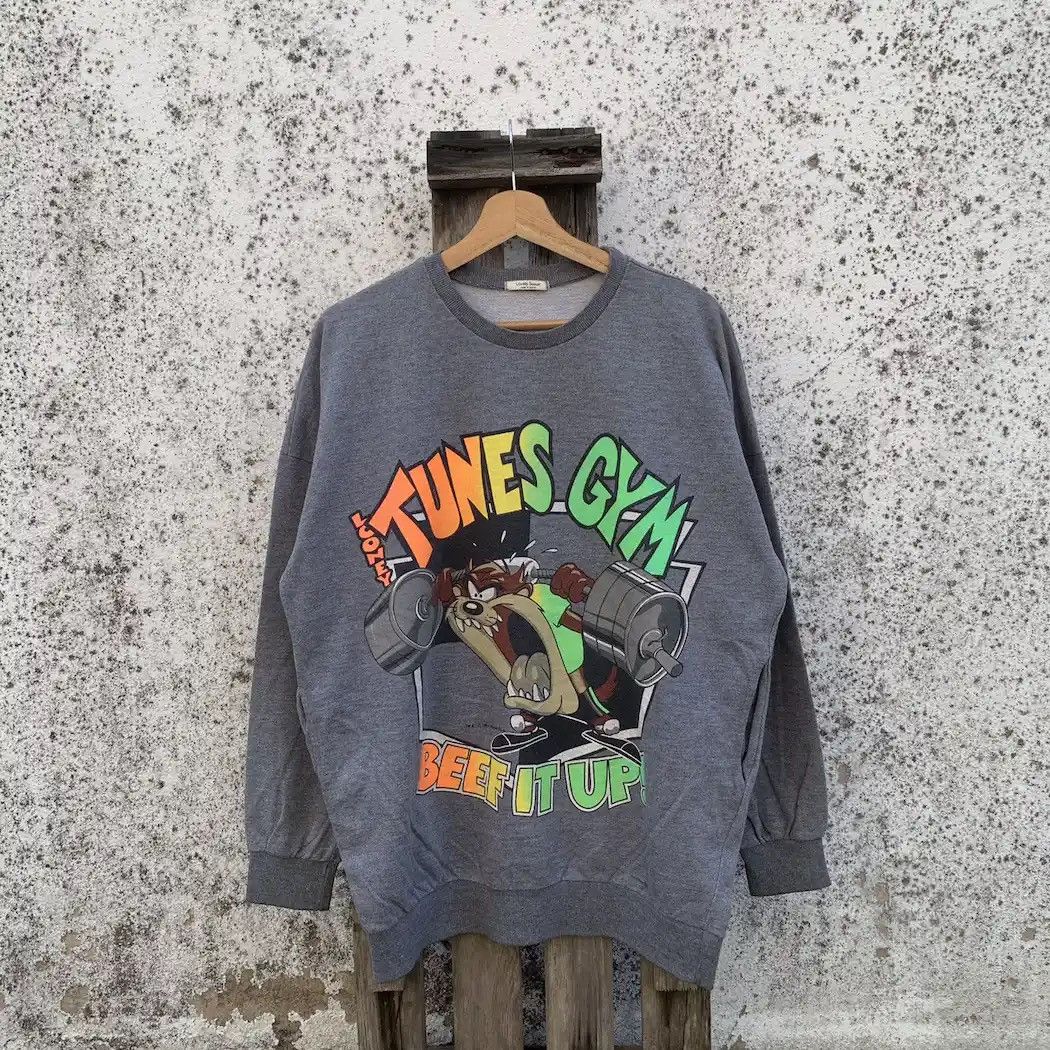 Vintage × Warner Bros 1993’s Vintage Looney Tunes Gym By Warner Bros. Sweater Size US L / EU 52-54 / 3 - 1 Thumbnail