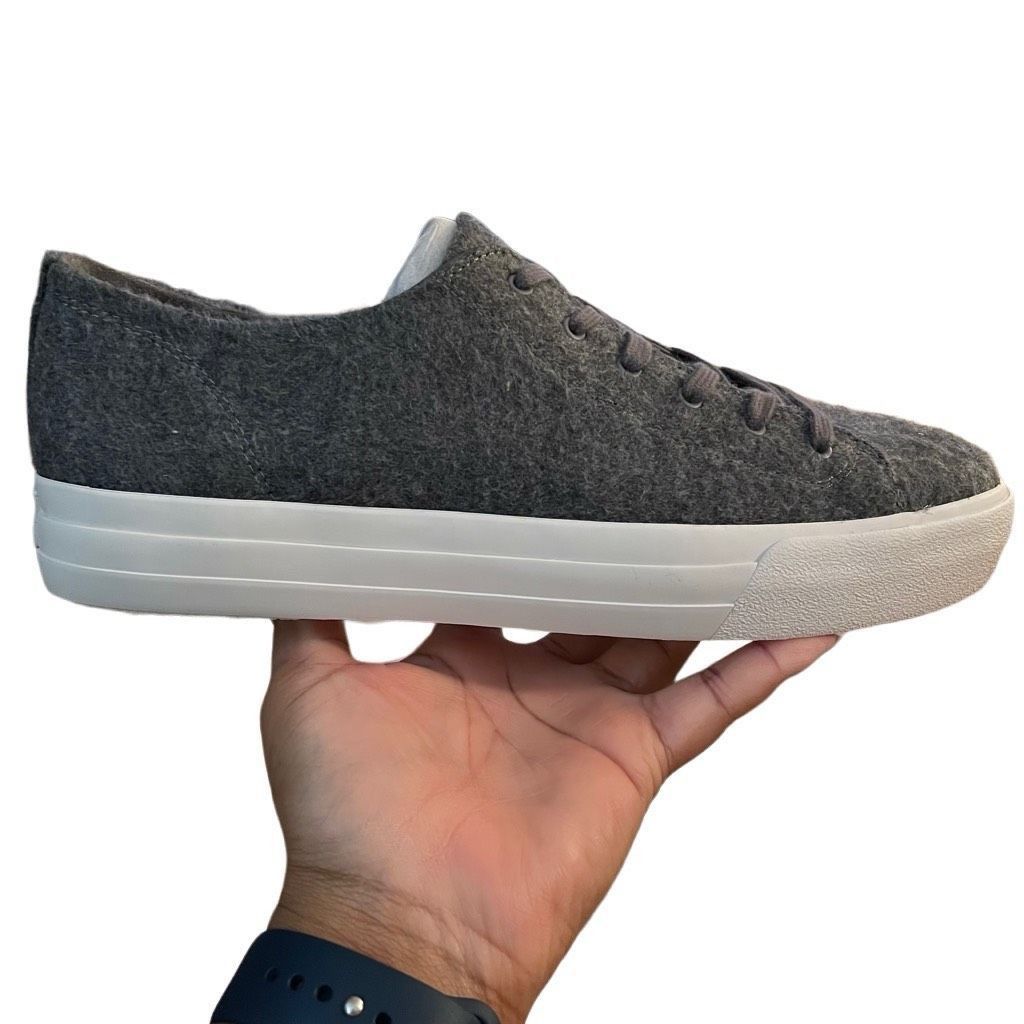 image of Vince Sneaker Women’S Size 11 Lace Up Heaton Tweed Chunky Platform Heather Gray in Grey, Women's