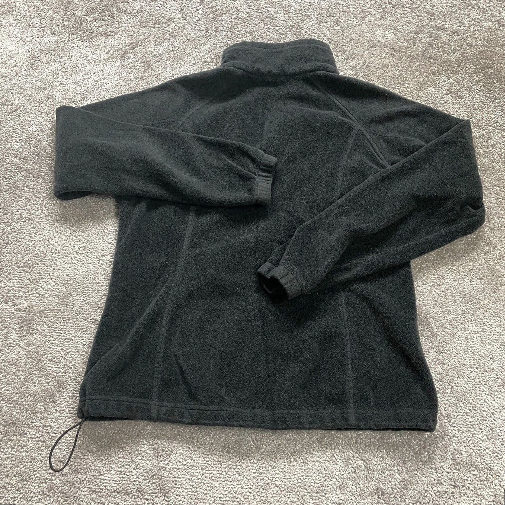 Vintage Columbia Womens Large Black Fleece Jacket Benton Springs Full Zip Pockets Hiking Size L / US 10 / IT 46 - 2 Thumbnail