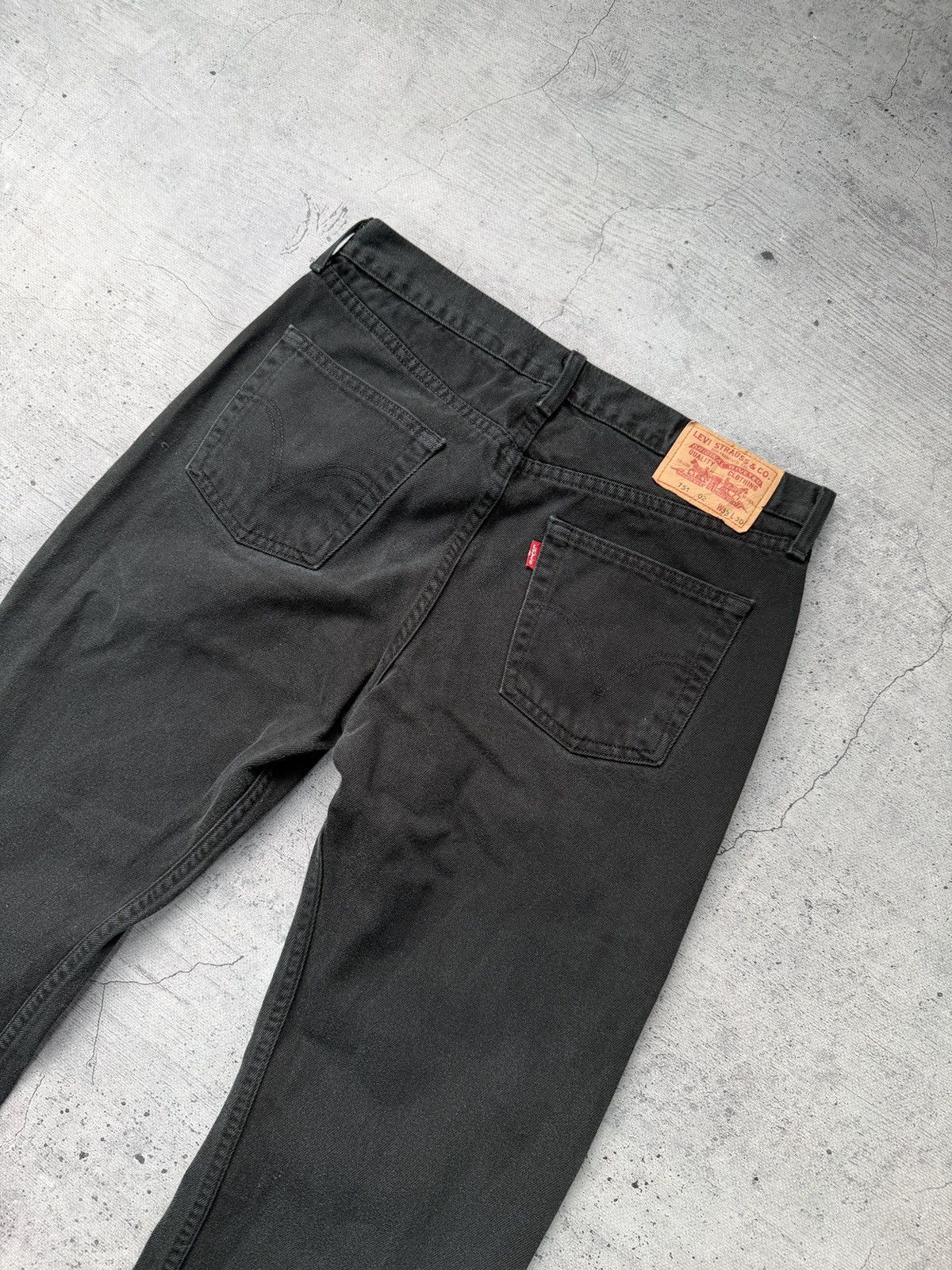 Levi's Vintage Levi's 751 Straight Fit USA Black Denim Opium Jeans Size US 33 - 2 Thumbnail