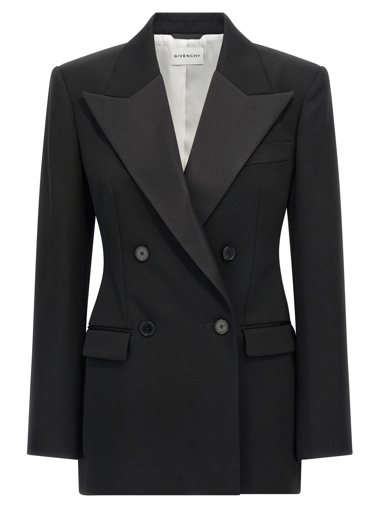 Satin lapel blazer