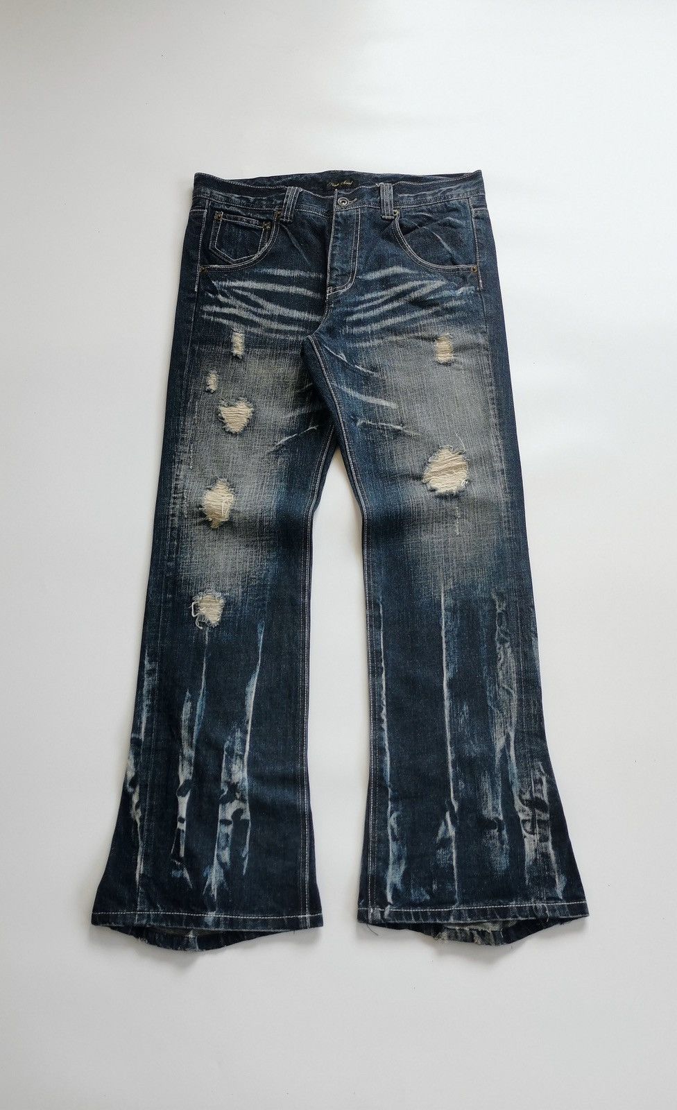 Tornado Mart Beach Sound Flared Bootcut Zipper Jeans Size US 34 / EU 50 - 2 Thumbnail
