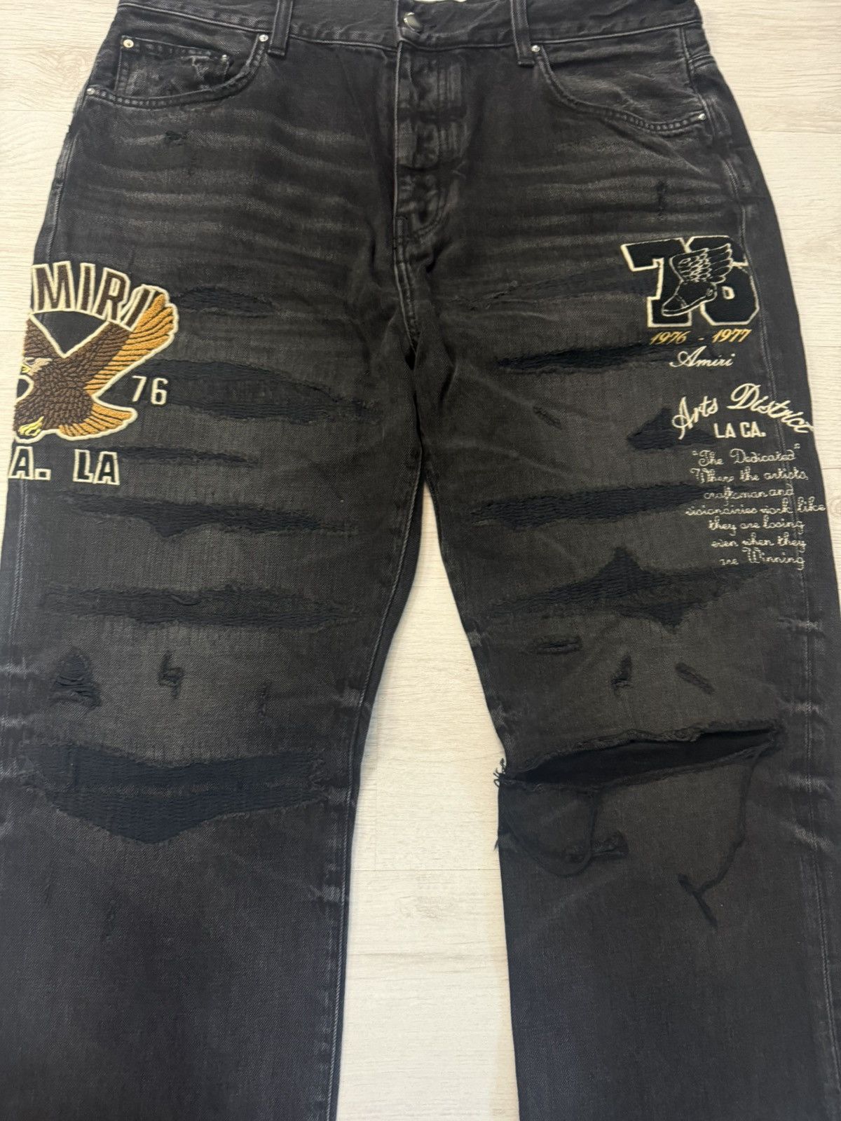 Amiri Amiri Varsity Eagle Logo Jeans Size US 36 / EU 52 - 3 Thumbnail