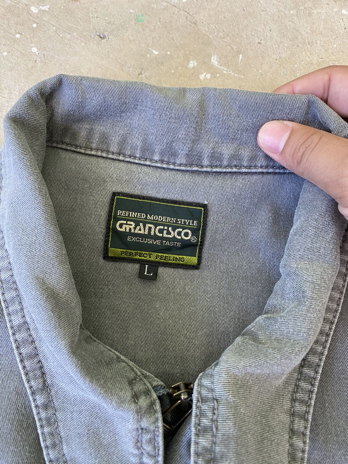 Japanese Brand Grancisco Japanese Workwear Utility Jacket Gray Size US L / EU 52-54 / 3 - 7 Thumbnail
