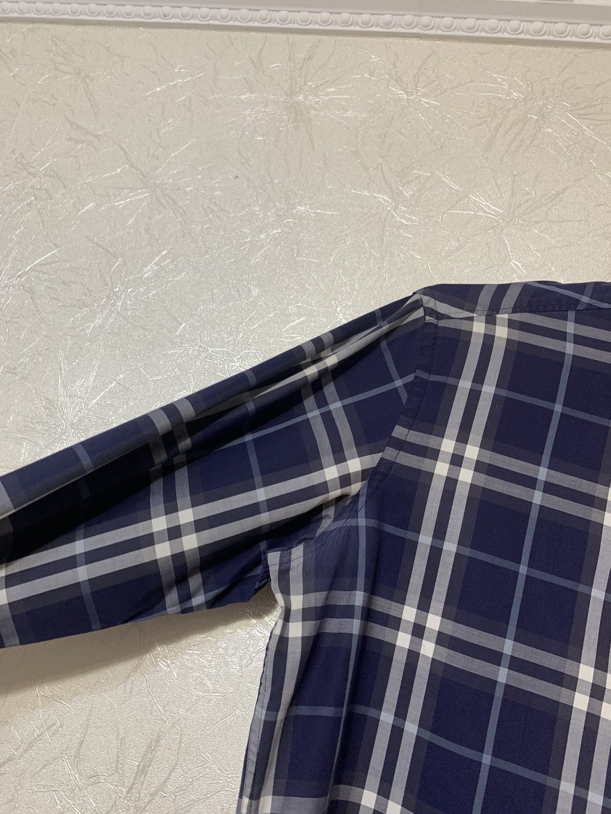 Burberry Burberry Men’s Blue Checked Shirt Button UP Size L. Size US L / EU 52-54 / 3 - 7 Thumbnail