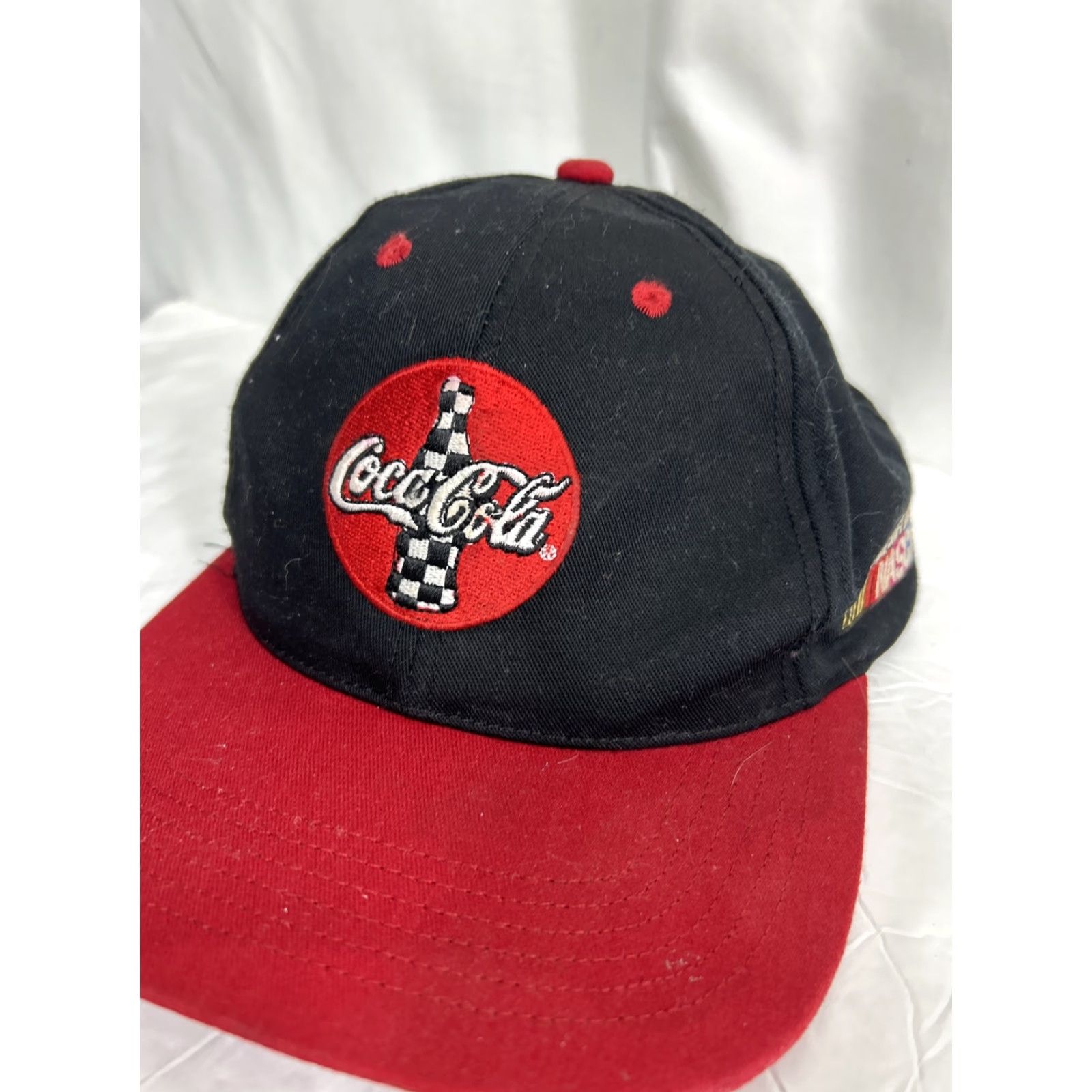 Vintage VINTAGE Coca Cola Snapback Hat Official Soft Drink Of NASCAR Racing Red Adjustable Men Hat Size ONE SIZE - 2 Thumbnail