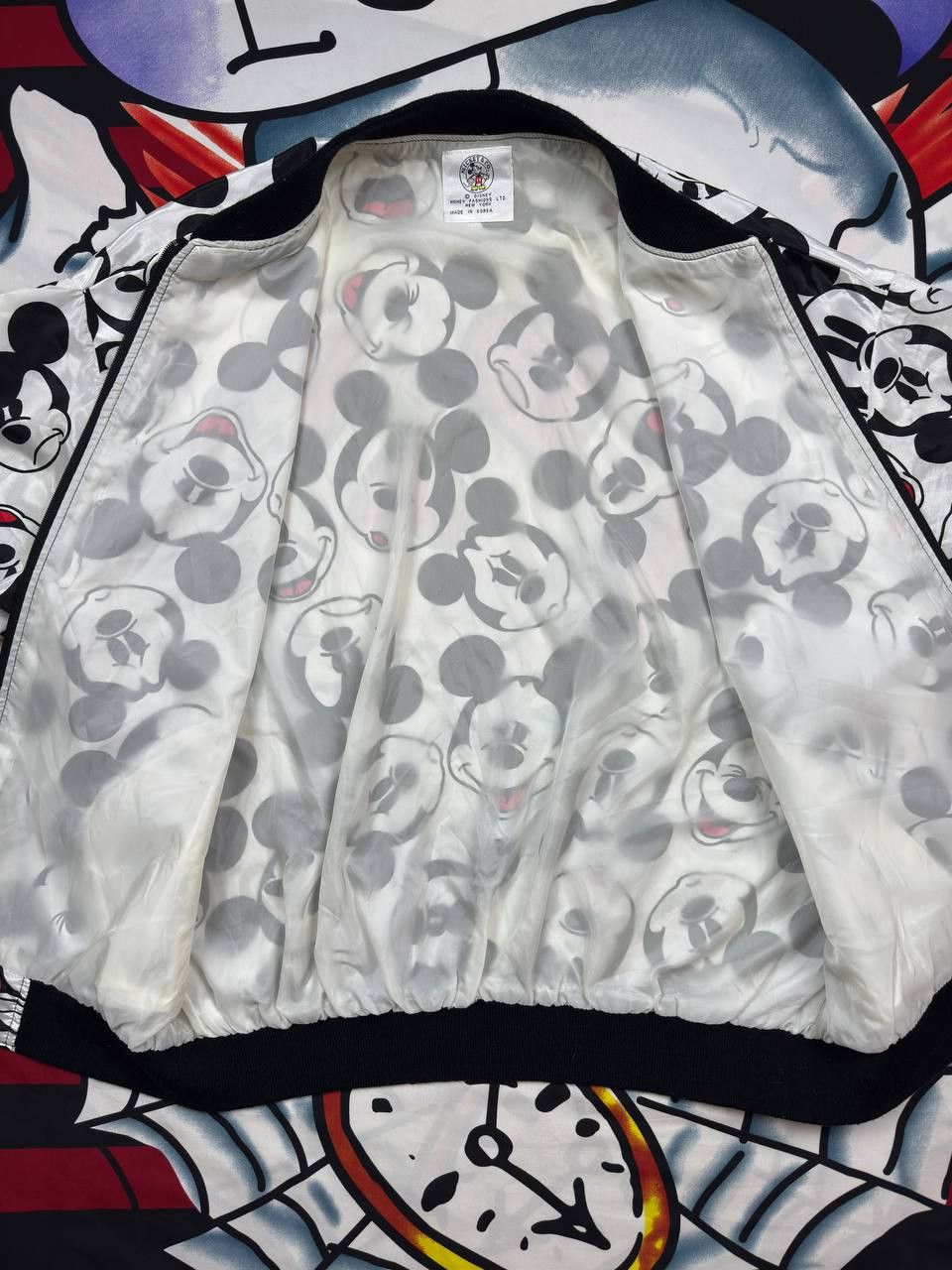 Mickey Mouse Rare Vintage 90s Disney Mickey&Co Bomber Jacket AOP Mickey Size US M / EU 48-50 / 2 - 5 Thumbnail
