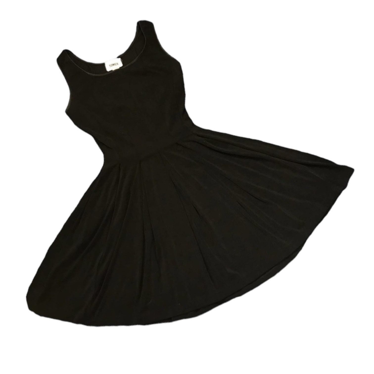 Vintage Vintage 80s 90s TOWER sleeveless pleated fit & flare dress Size M / US 6-8 / IT 42-44 - 2 Thumbnail