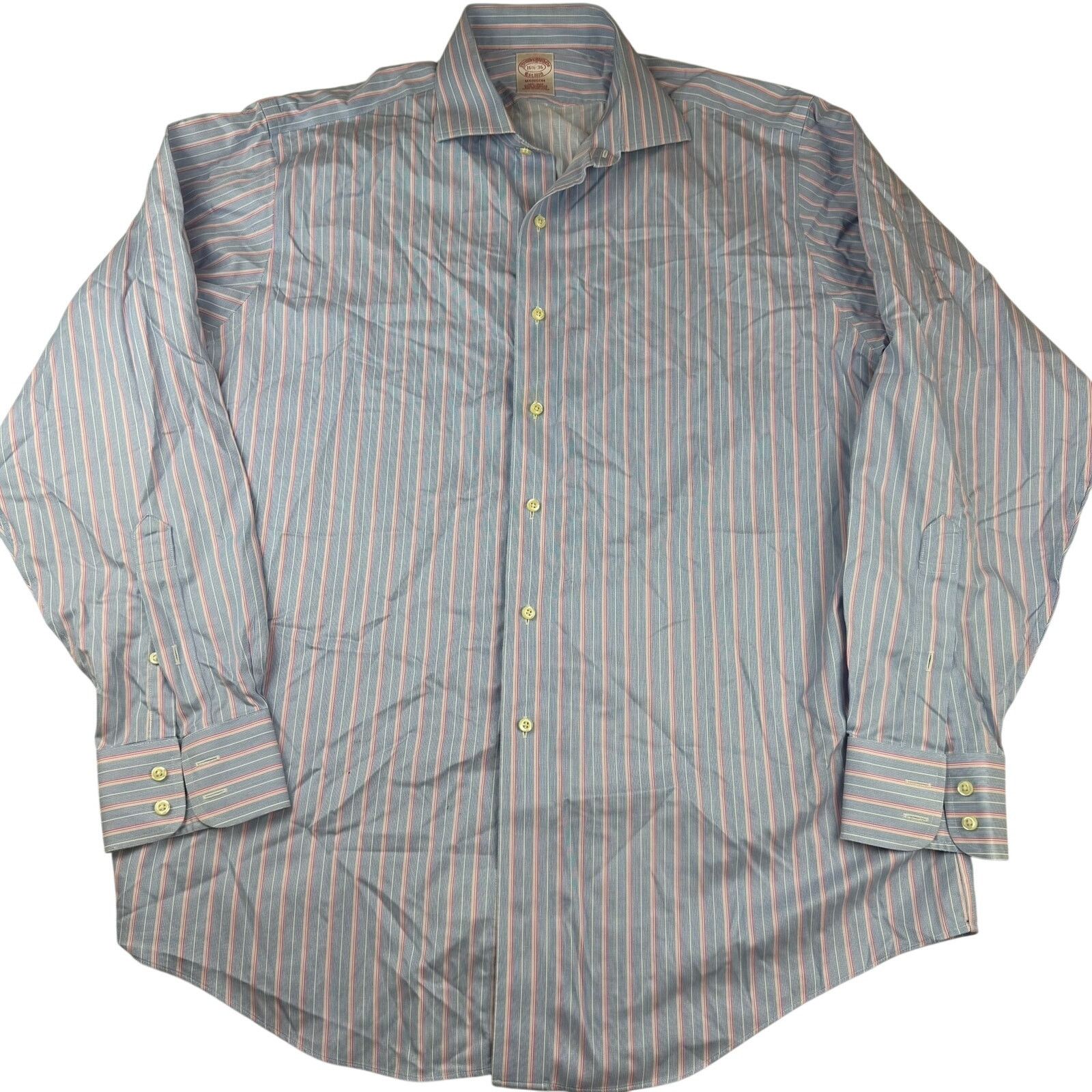 Brooks Brothers Brooks Brothers 16.5-36 Madison Blue Striped Dress Shirt Size US XL / EU 56 / 4 - 2 Thumbnail