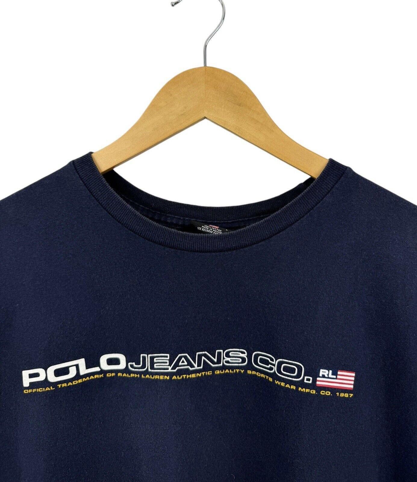Polo Ralph Lauren Vintage Y2K Polo Jean Co USA Flag Team Surf Shirt L Size US L / EU 52-54 / 3 - 3 Thumbnail