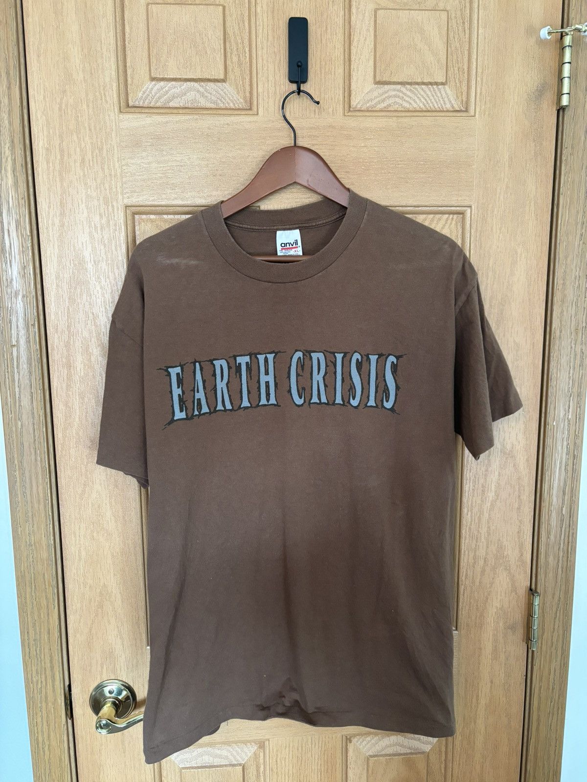 image of Vintage Brown Earth Crisis 90 Single Stitch Band Tee, Men's (Size XL)