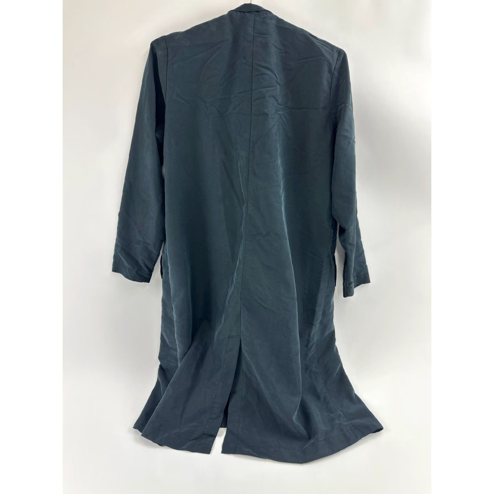 American Apparel VINTAGE American Apparel Coat Women's XS Long Kimono Style Black Long Sleeve Open Front Cardigan Size XS / US 0-2 / IT 36-38 - 2 Thumbnail